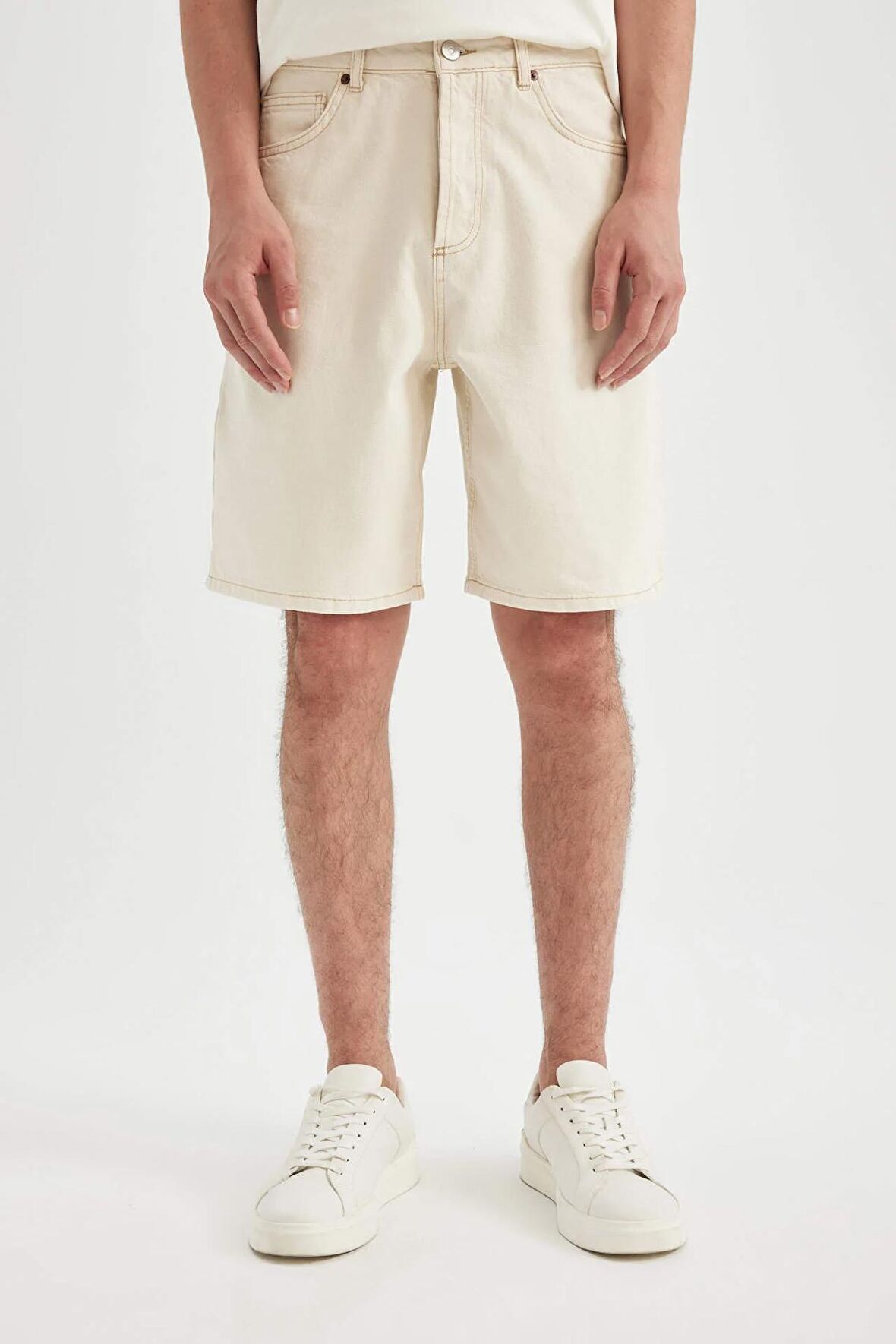 DeFacto Straight Fit Jean Bermuda Şort D3936AX24SMBG700