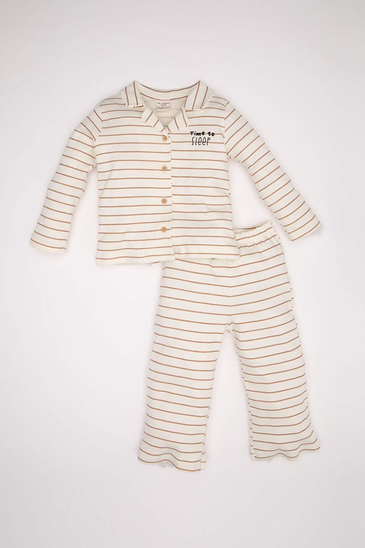DeFacto Erkek Bebek Pijama Takımı Çizgili Uzun Kollu Üst Uzun Alt D3548A524WNER77