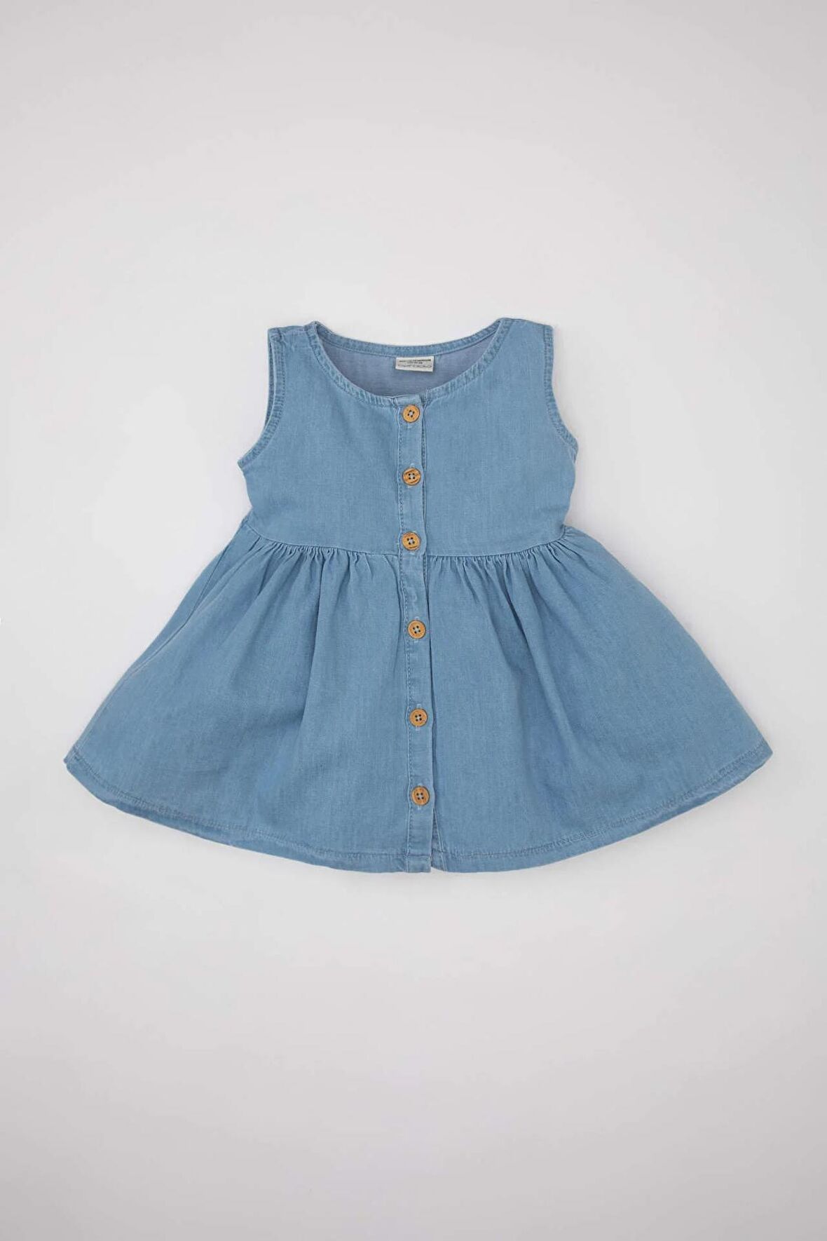 DeFacto Kız Bebek Kolsuz Jean Elbise C3576A524SMNM28