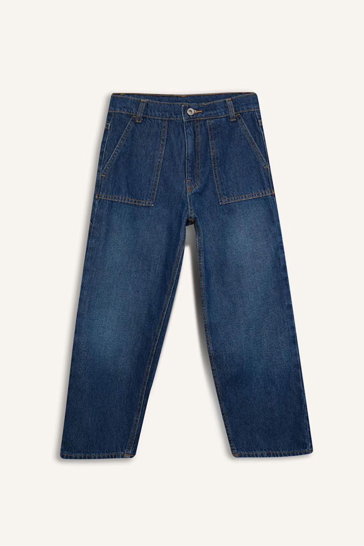 DeFacto Erkek Çocuk Wide Leg Geniş Bol Paça Jean Pantolon C4539A824AUNM28