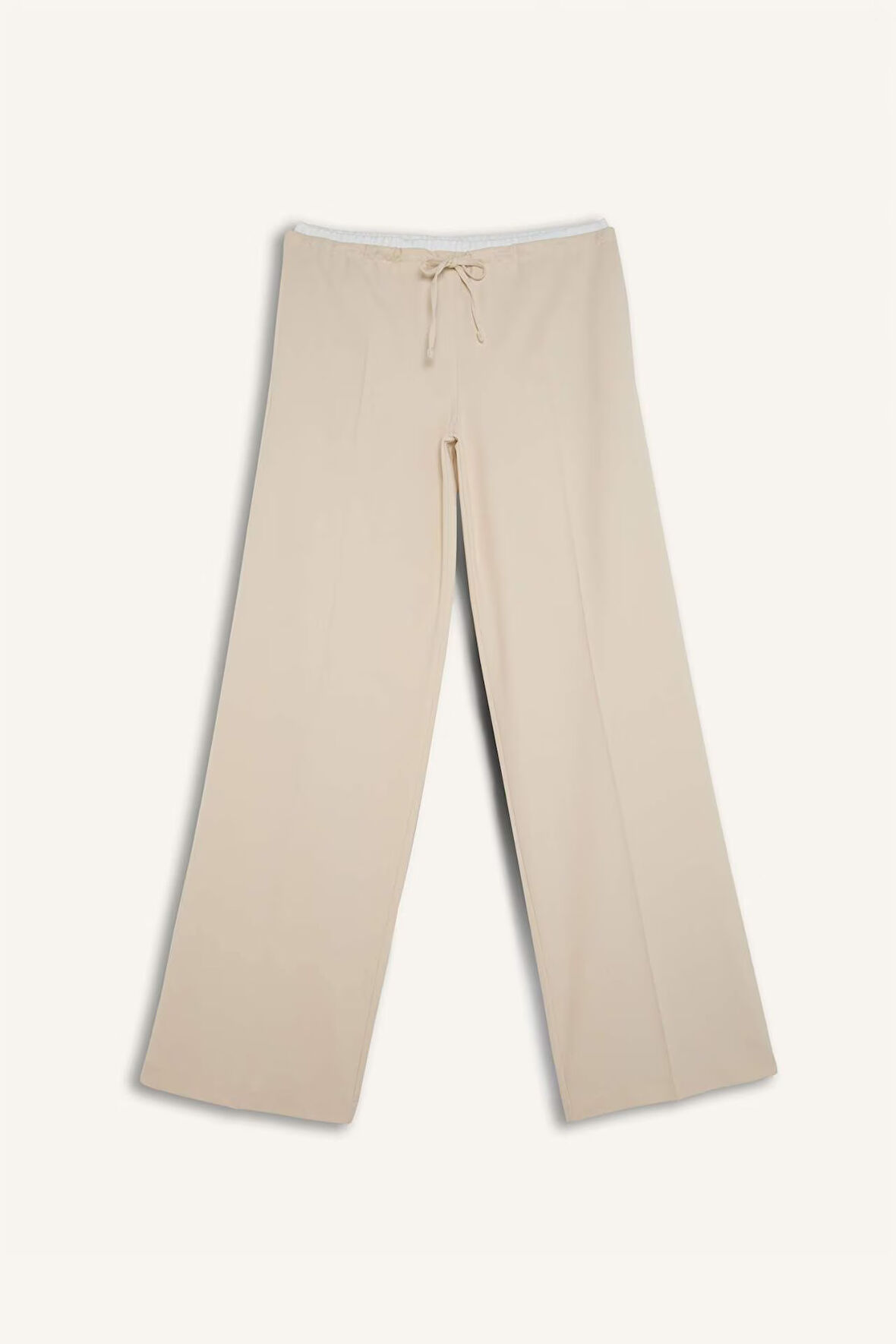 DeFacto Wide Leg Pensli Kumaş Pantolon Normal Bel Geniş Cepli Bol Paça E2470AX24WNER218