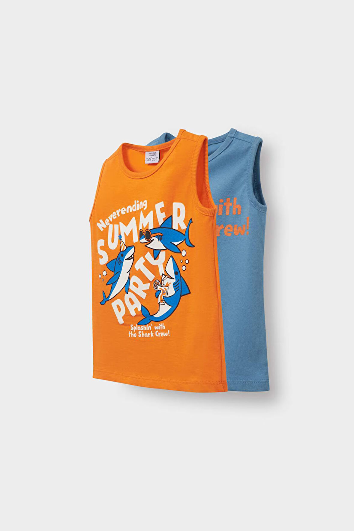 DeFacto Erkek Bebek Bisiklet Yaka Baskılı 2'li Atlet E2338A525HSOG316