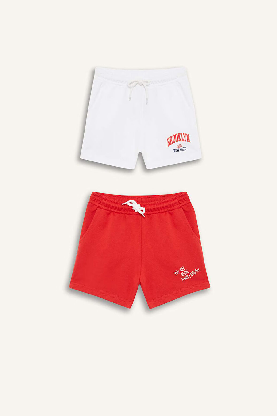 DeFacto Kız Çocuk Beli Lastikli Baskılı 2'li Şort Z8046A625SMRD256