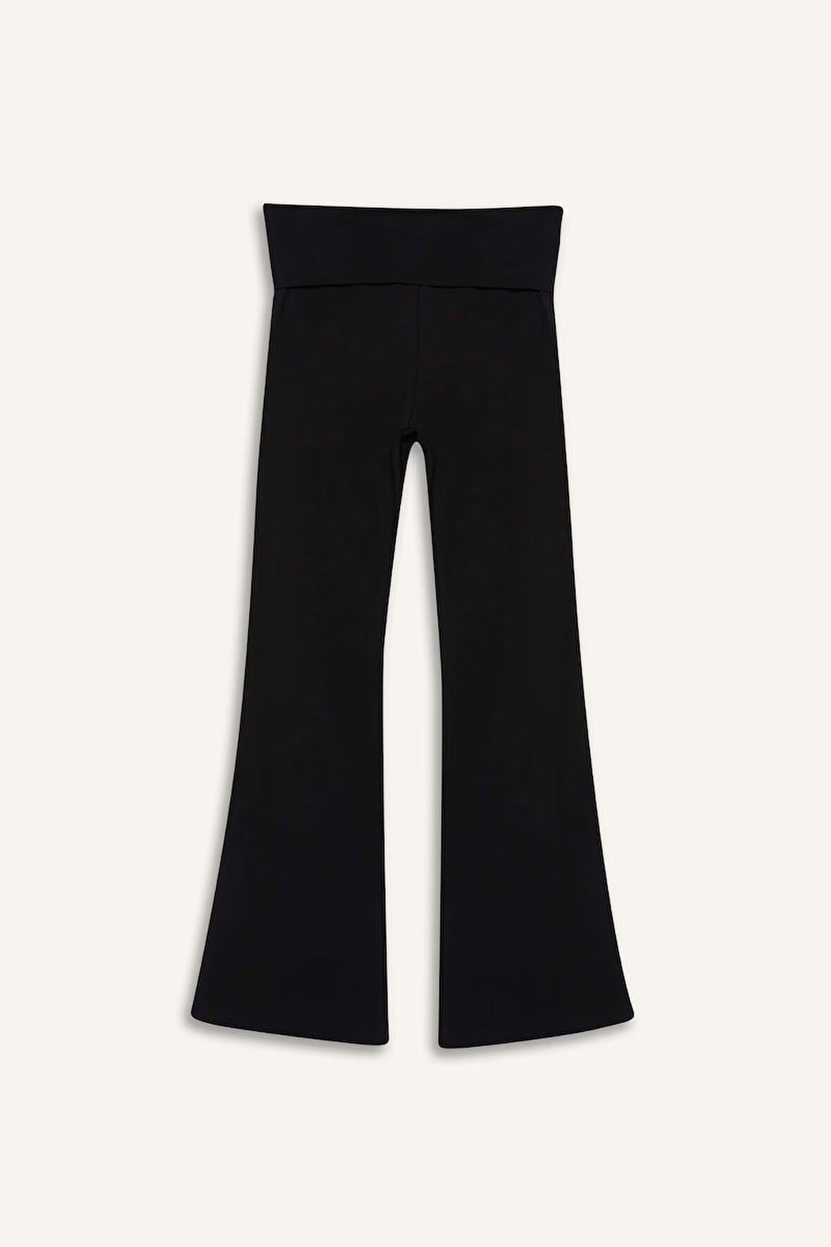 Kız Çocuk Basic Düz İspanyol Paça Tayt