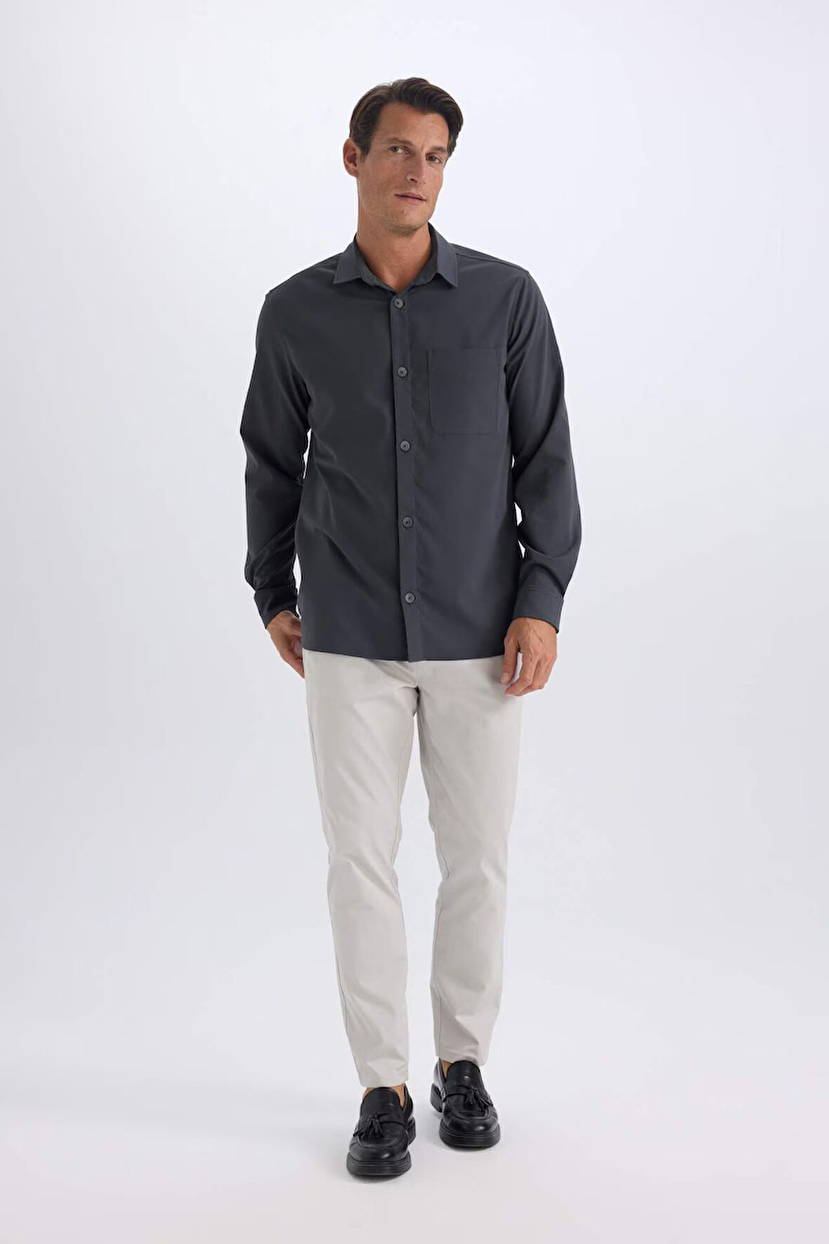 DeFacto Yazlık Jogger Chino Pantolon Beli Bağcıklı Cepli Düz Paça Z9933AZ25SPGR94