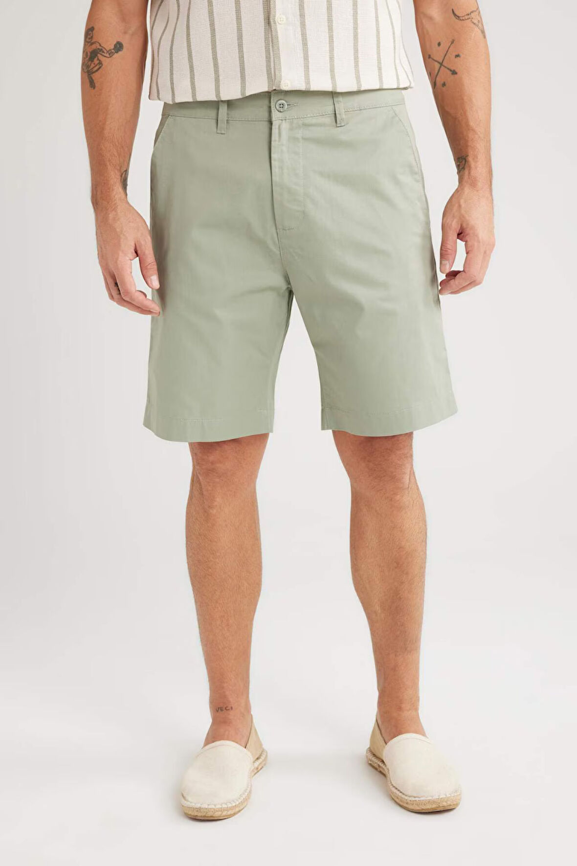 %100 Pamuk Regular Fit Gabardin Bermuda Şort