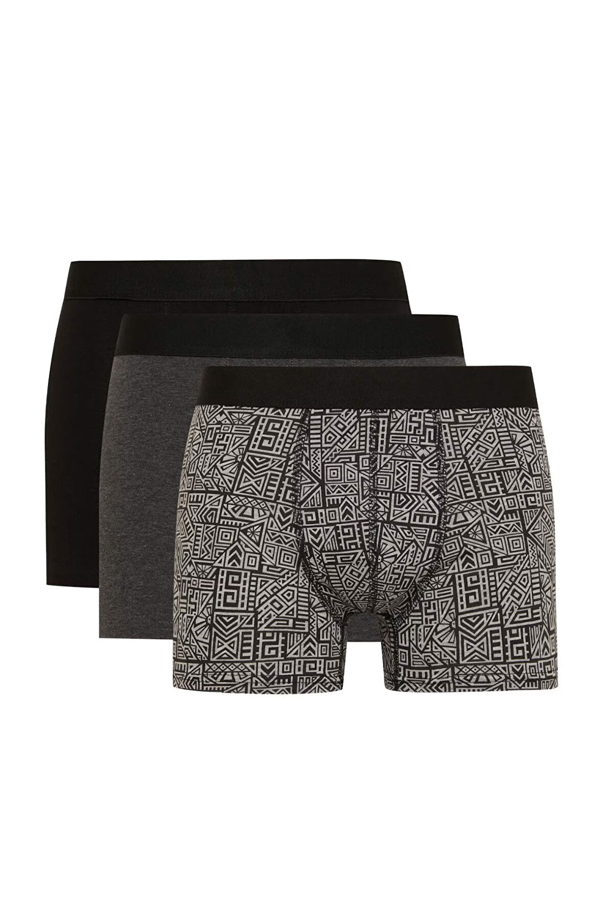 DeFacto Regular Fit 3'lü Boxer E0125AX24AUBK81