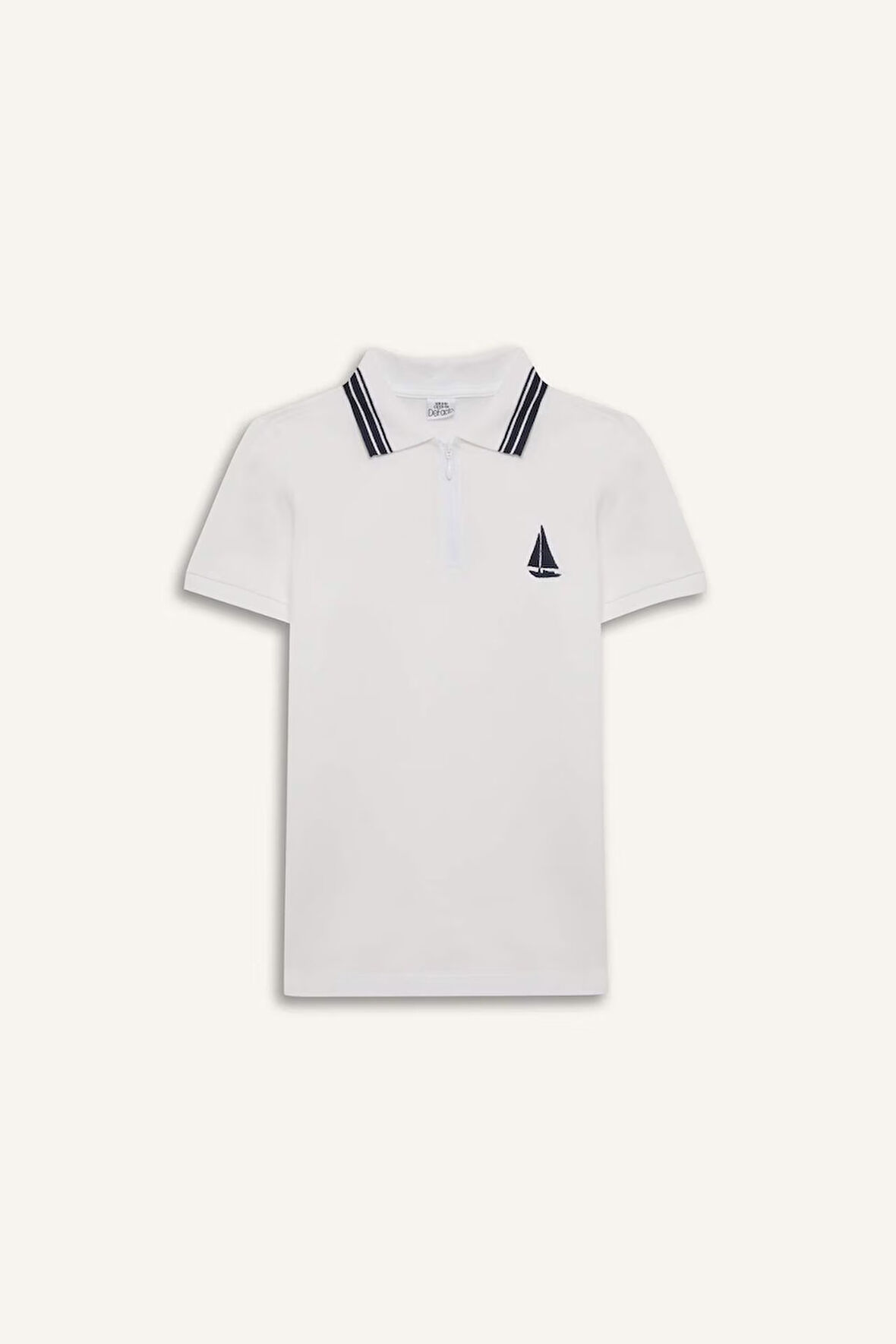 DeFacto Erkek Çocuk Polo Yaka Nakışlı Pike Kısa Kollu Tişört D8091A825SMWT34