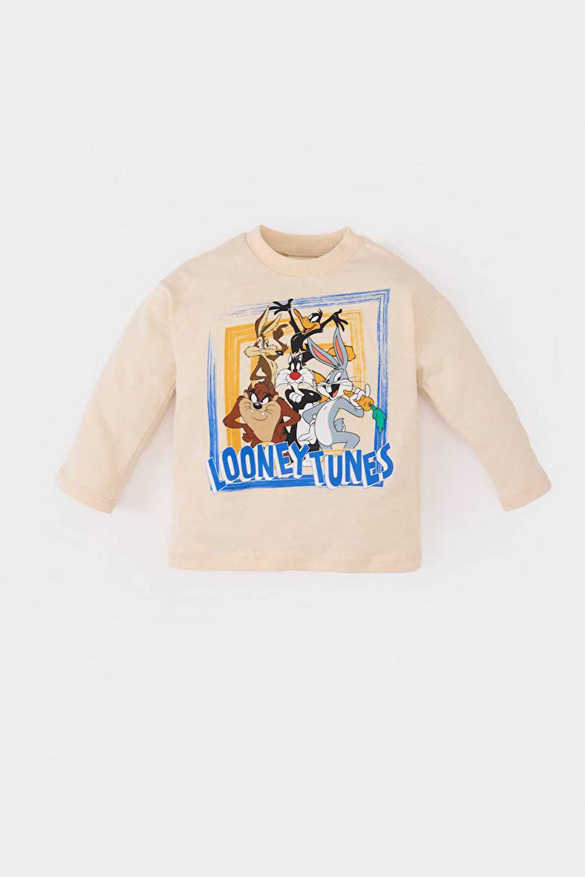 Erkek Bebek Looney Tunes Regular Fit Bisiklet Yaka Uzun Kollu Tişört