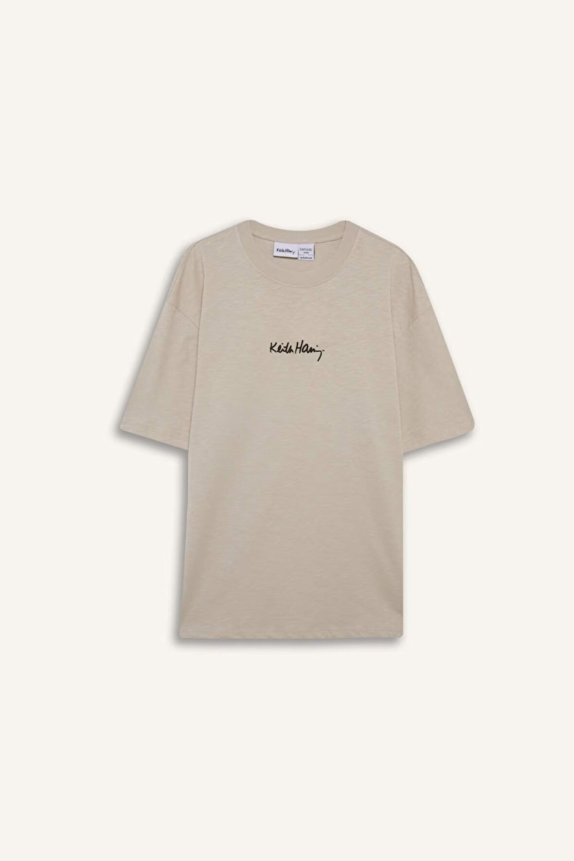 Keith Haring Comfort Regular Fit Rahat Kalıp Bisiklet Yaka Sırt Baskılı Kısa Kollu Tişört