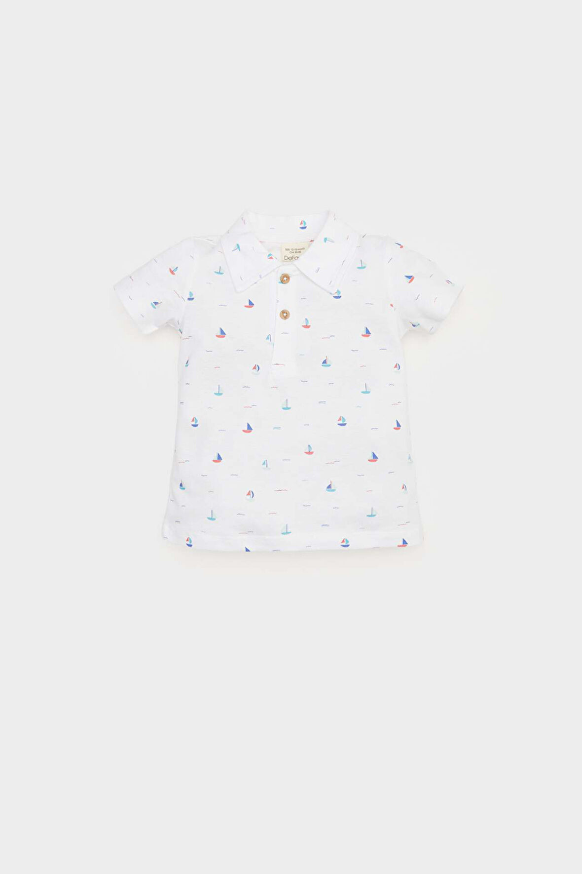 DeFacto Erkek Bebek Polo Yaka Deniz Baskılı Pike Kısa Kollu Tişört E4776A525SMER98