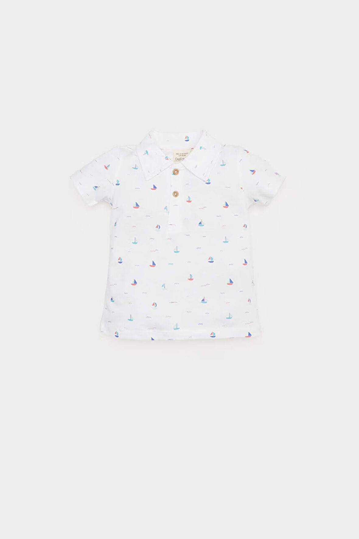 DeFacto Erkek Bebek Polo Yaka Deniz Baskılı Pike Kısa Kollu Tişört E4776A525SMER98