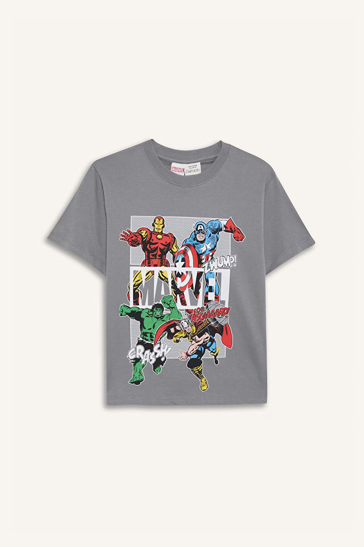 DeFacto Erkek Çocuk Marvel Comics Bisiklet Yaka Kısa Kollu Tişört E3090A825SMGR455