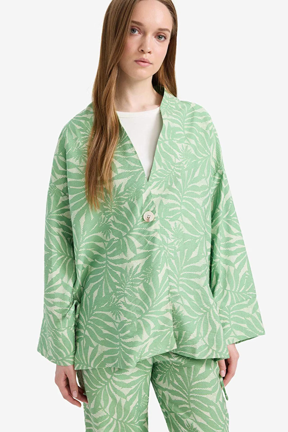 DeFacto Relax Fit Desenli Uzun Kollu Tunik E1110AX25SMGN769