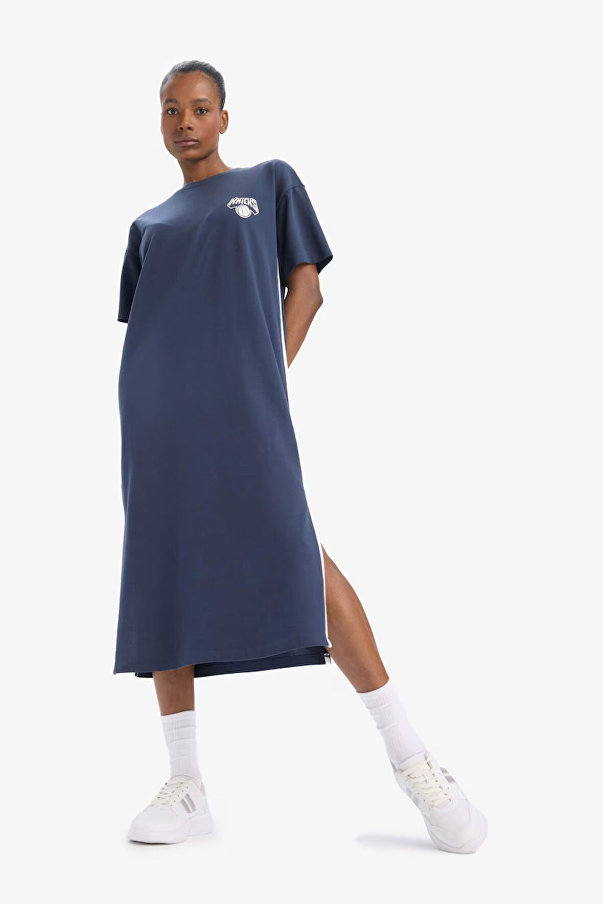 DeFactoFit NBA New York Knicks Kısa Kollu Pike Elbise E3620AX25SMNV94
