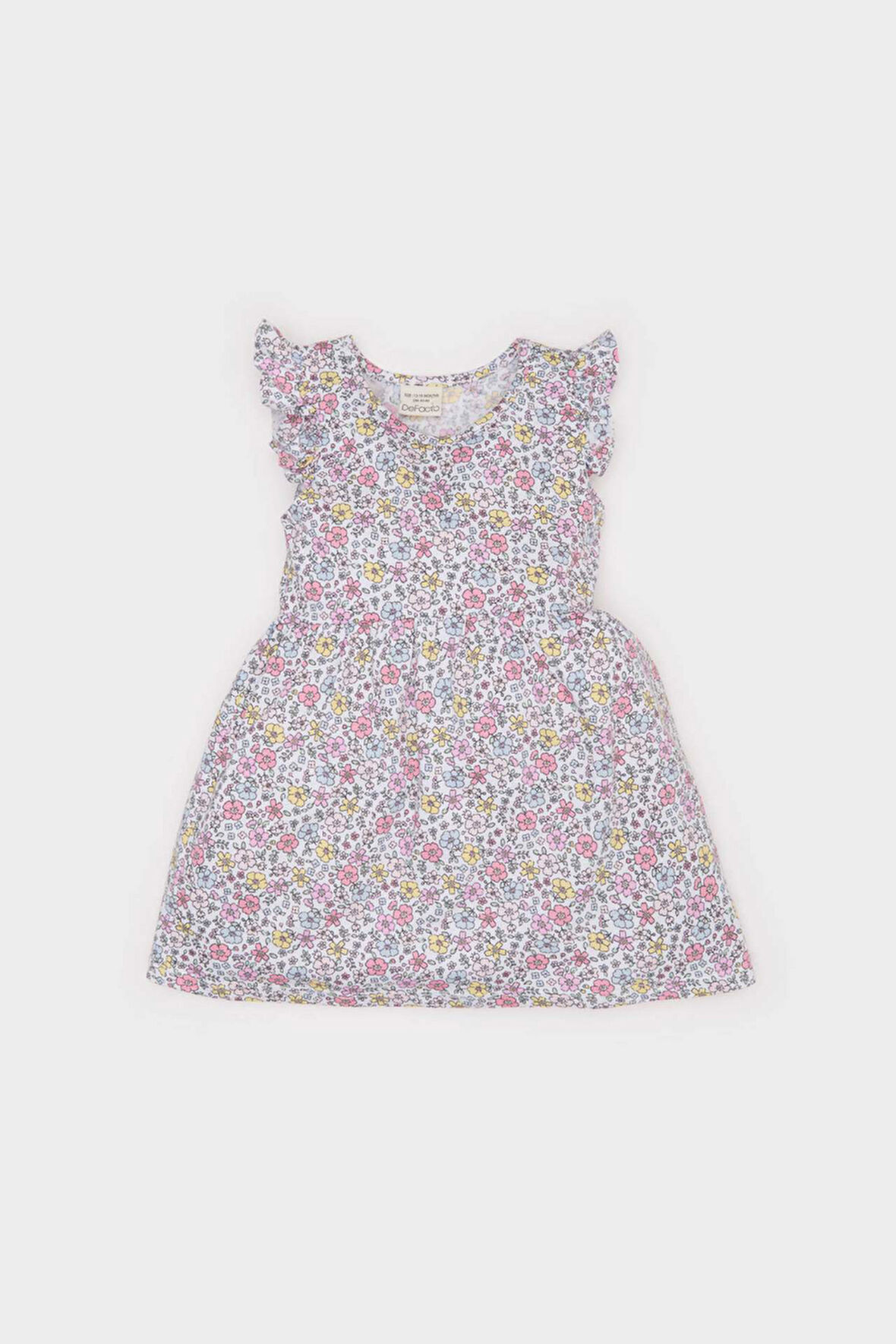 DeFacto Kız Bebek Çiçek Desenli Kısa Kollu Elbise A0136A525SMER98