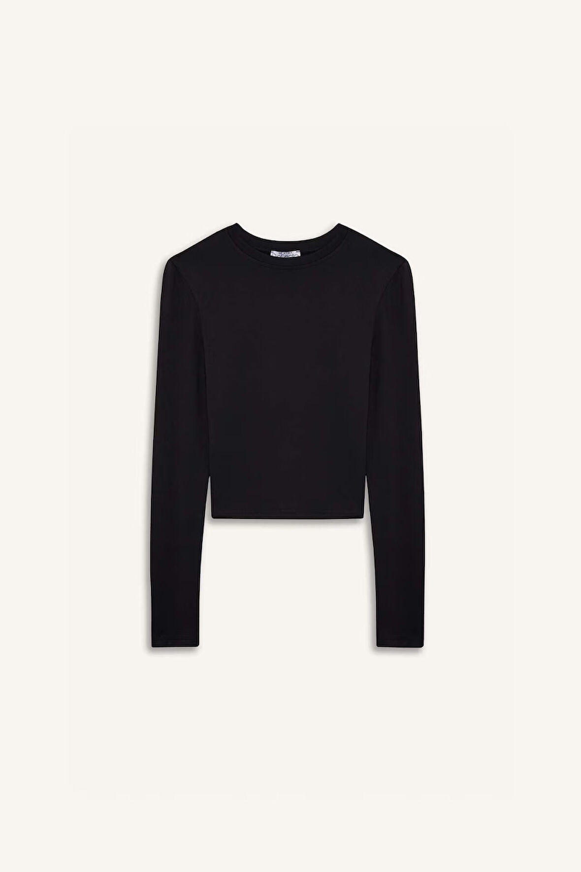 DeFacto 	Fitted Vücuda Oturan Bisiklet Yaka Basic Düz Uzun Kollu Tişört D0199AX25SPBK81