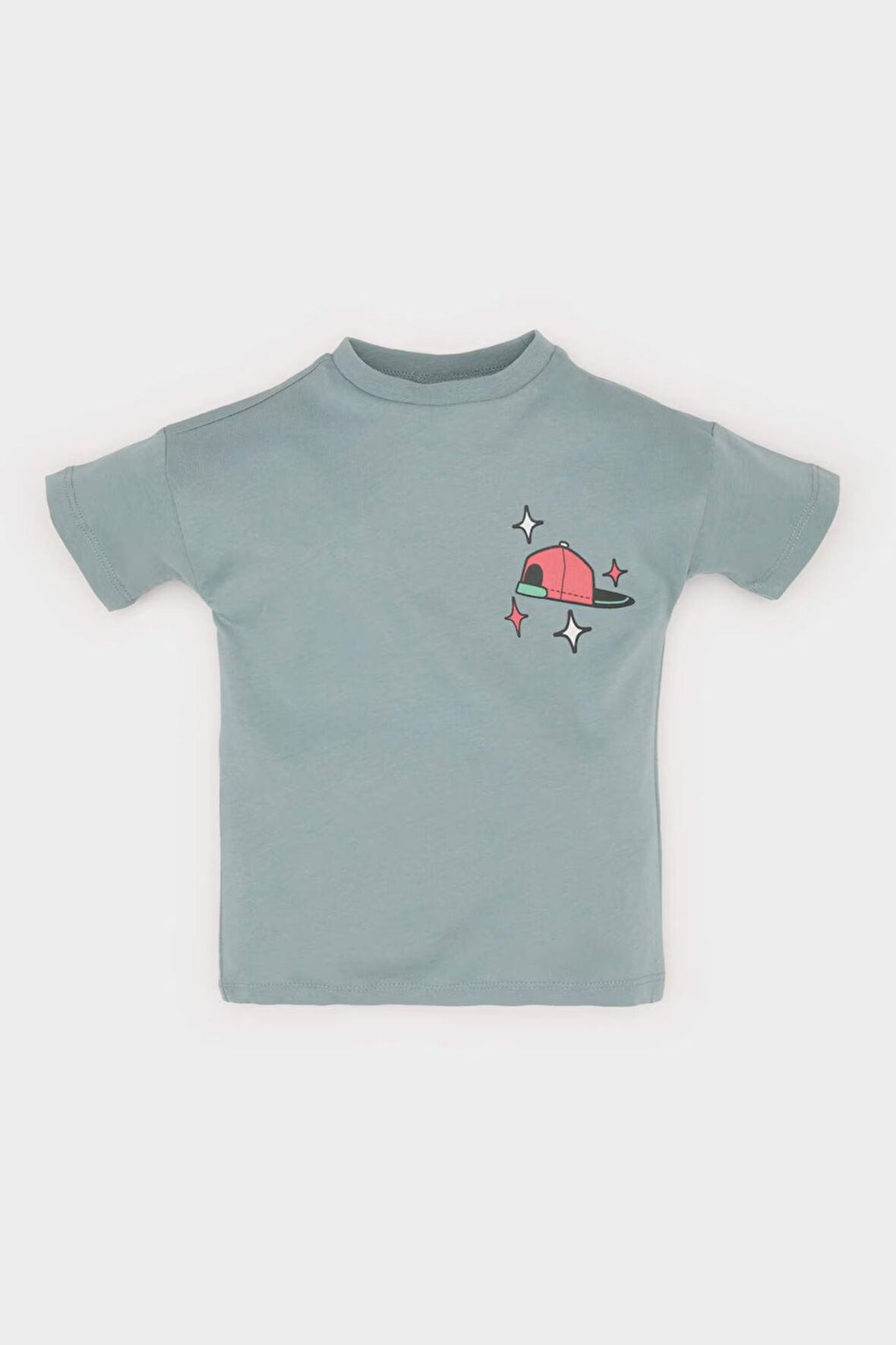 DeFacto Erkek Bebek Bisiklet Yaka Baskılı Kısa Kollu Tişört E5933A525SMBE801