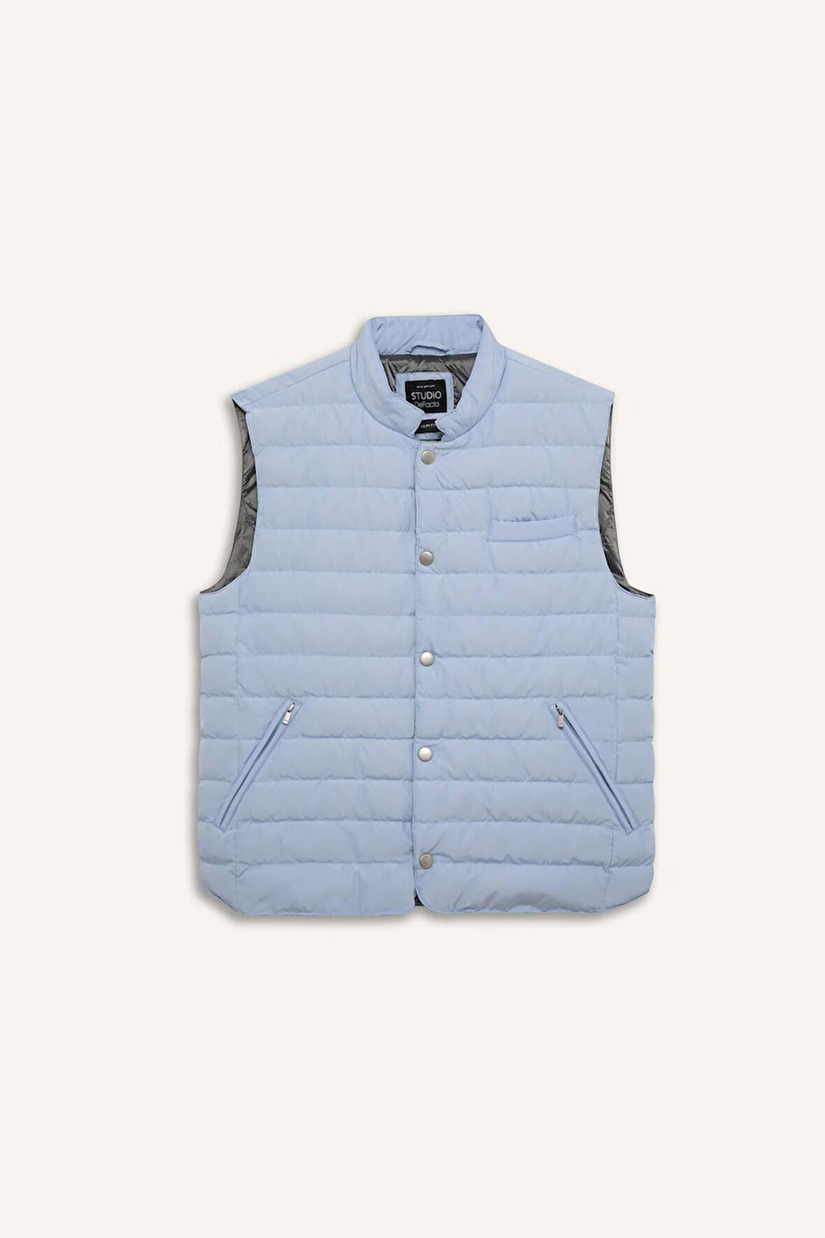 DeFacto Slim Fit Dar Kesim Çıtçıt Kapamalı Kaz Tüyü Yelek E6420AX25SPBE196