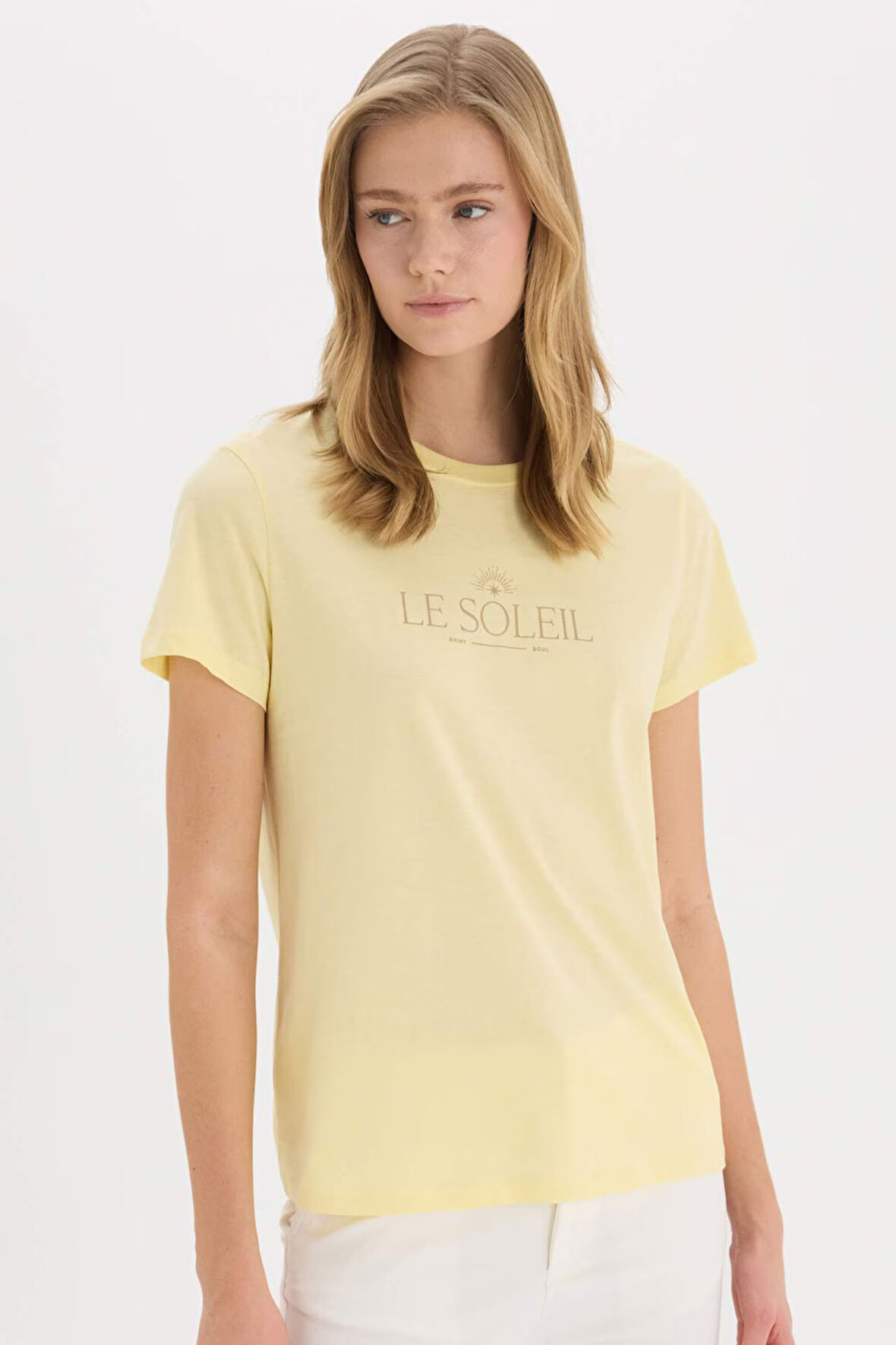 DeFacto Regular Fit Bisiklet Yaka Penye Kısa Kollu Tişört E2791AX25SPYL83