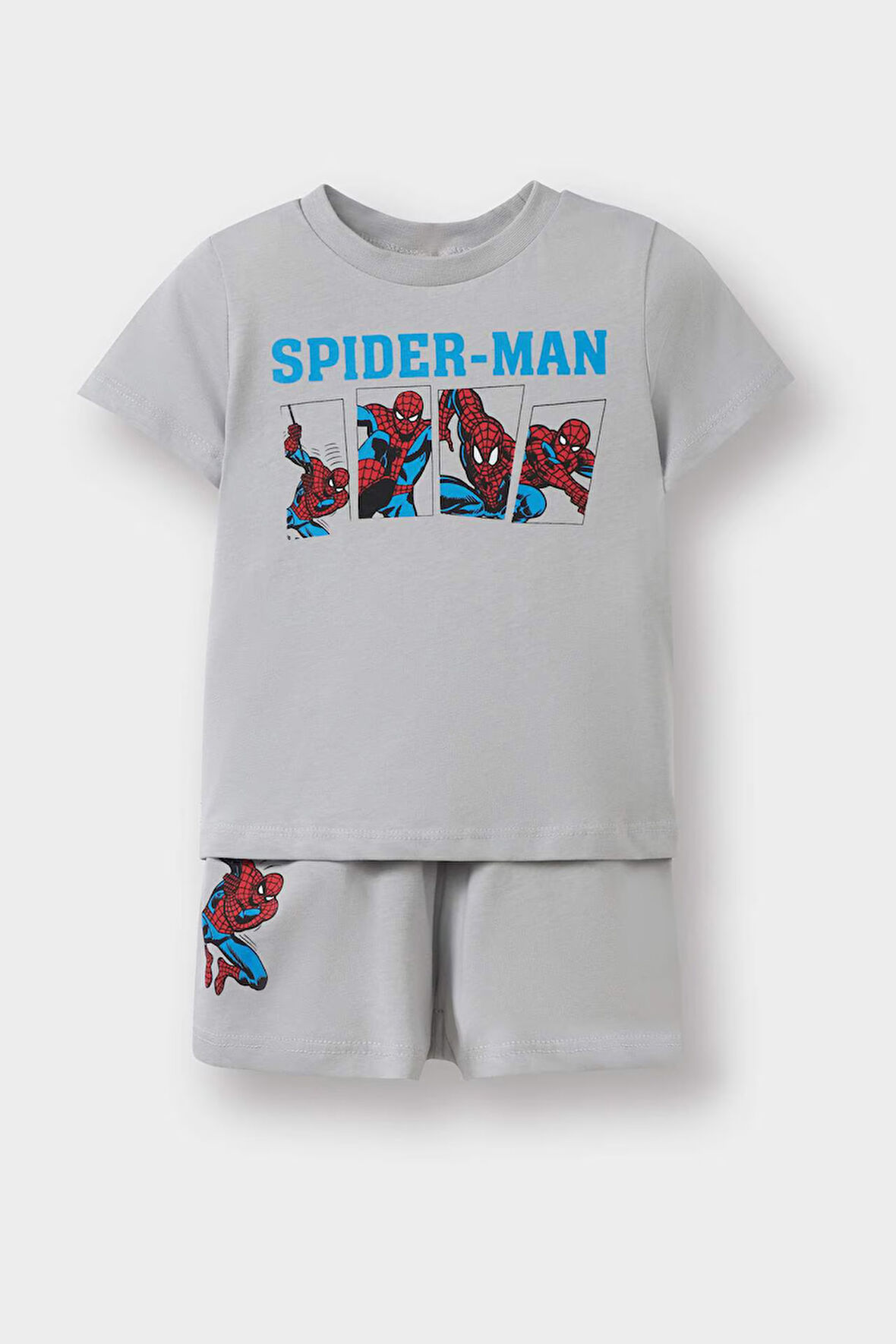 DeFacto Erkek Bebek Marvel Comics Pijama Takımı Kısa Kollu Penye Üst Esnek Belli Şort E4782A525HSGR91
