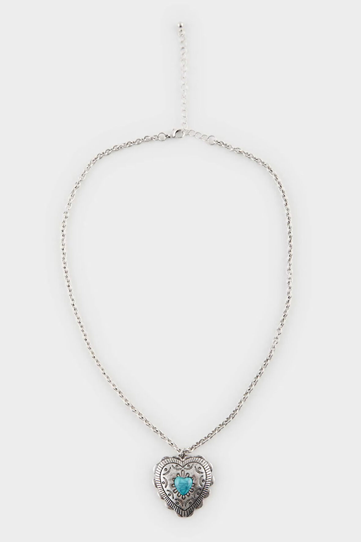 Kadın Mavi Taşlı Silver Kolye