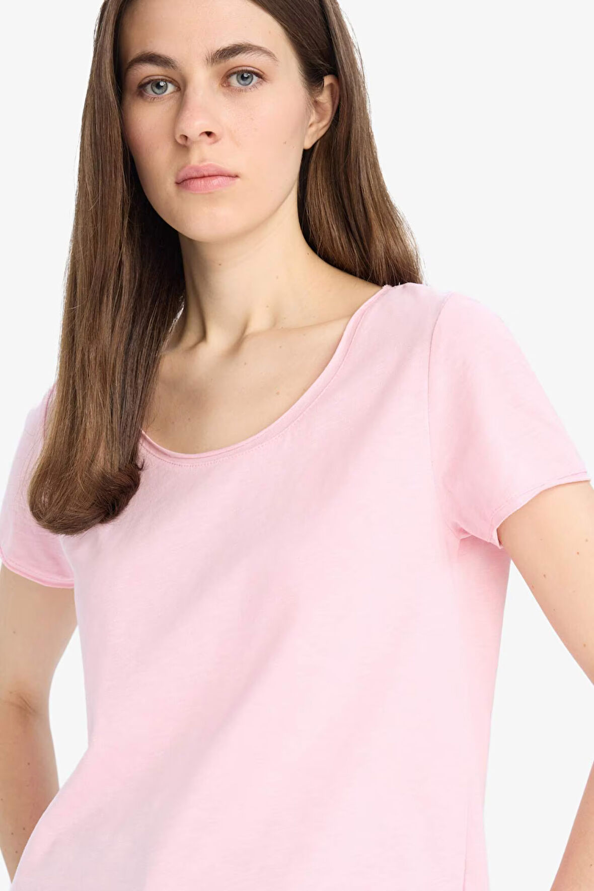 DeFacto Regular Fit Yuvarlak Yaka Basic Düz Kısa Kollu Tişört K1508AZ25SMPN105