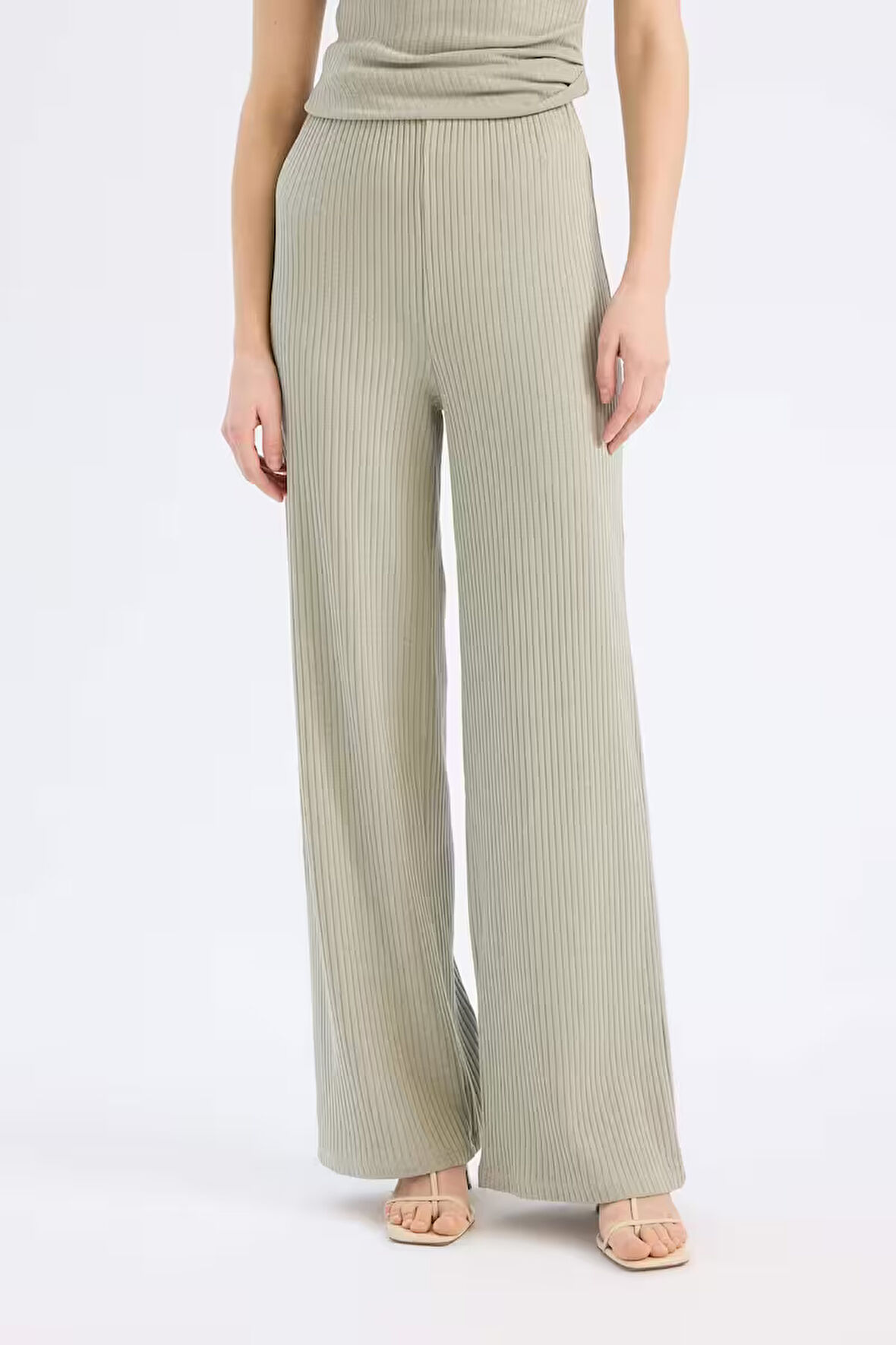 Slim Fit Dar Kesim Fitilli Kaşkorse Basic Düz Pantolon