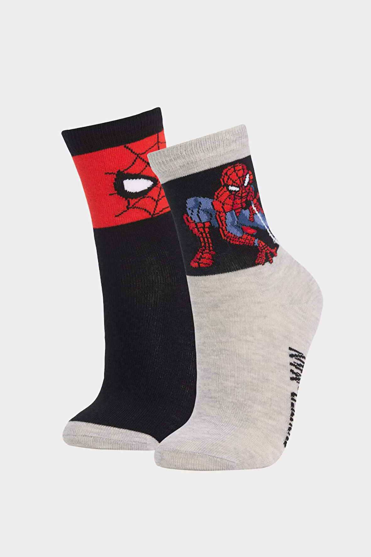 Erkek Çocuk Marvel Spiderman 2'li Pamuklu Uzun Çorap