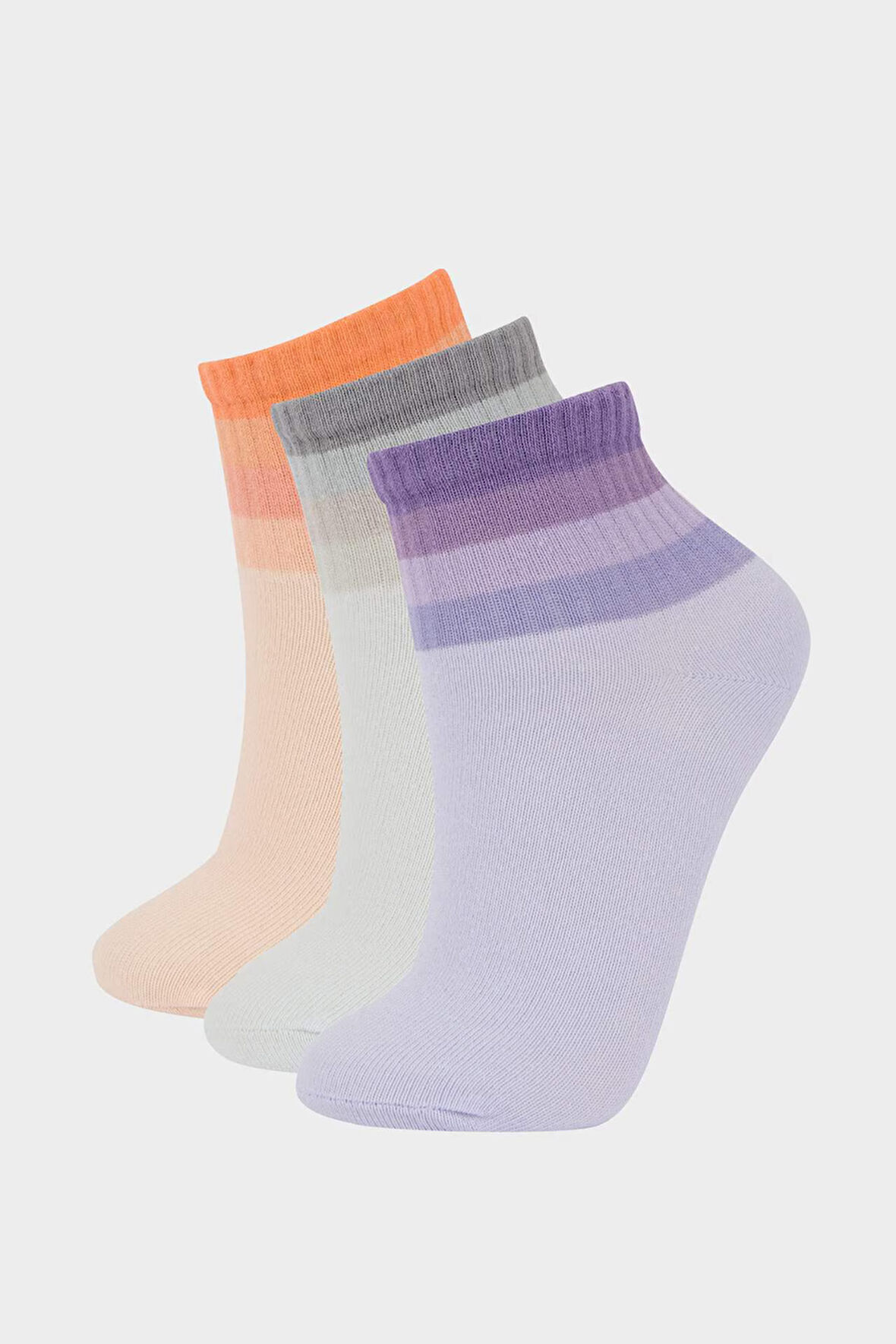 DeFacto Kız Çocuk Rahat Lastikli 3'lü Pamuklu Uzun Çorap E6264A8NSKR1