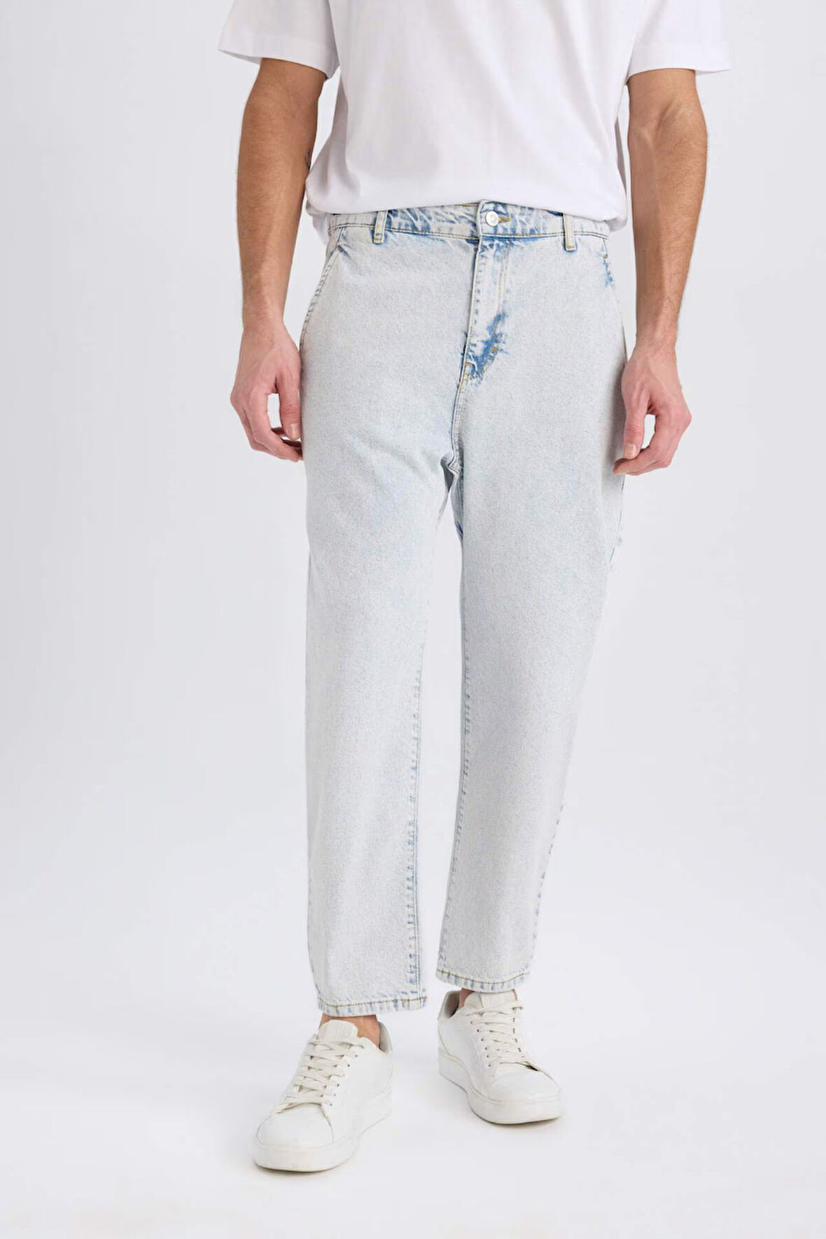Relaxed Slouchy Fit Dar Paça Jean Pantolon