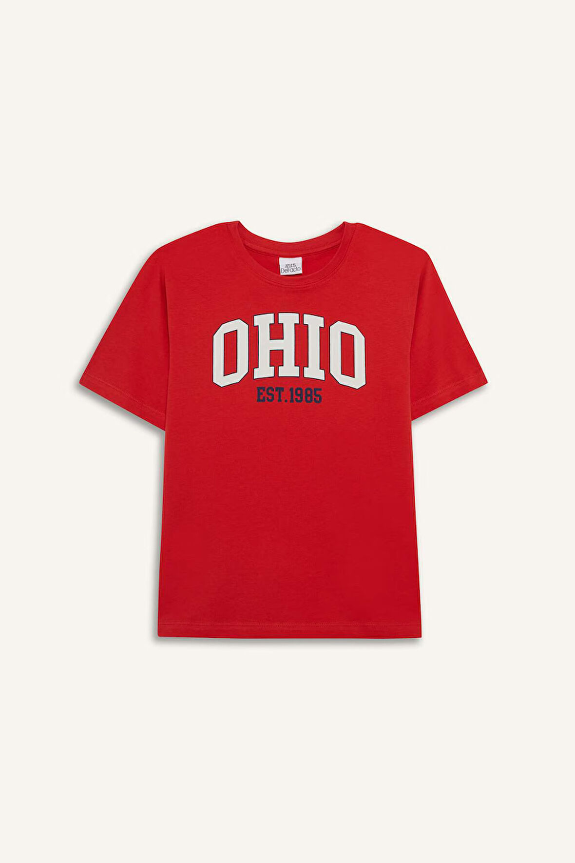 DeFacto Erkek Çocuk Bisiklet Yaka Baskılı Kısa Kollu Tişört E0170A825SMRD65