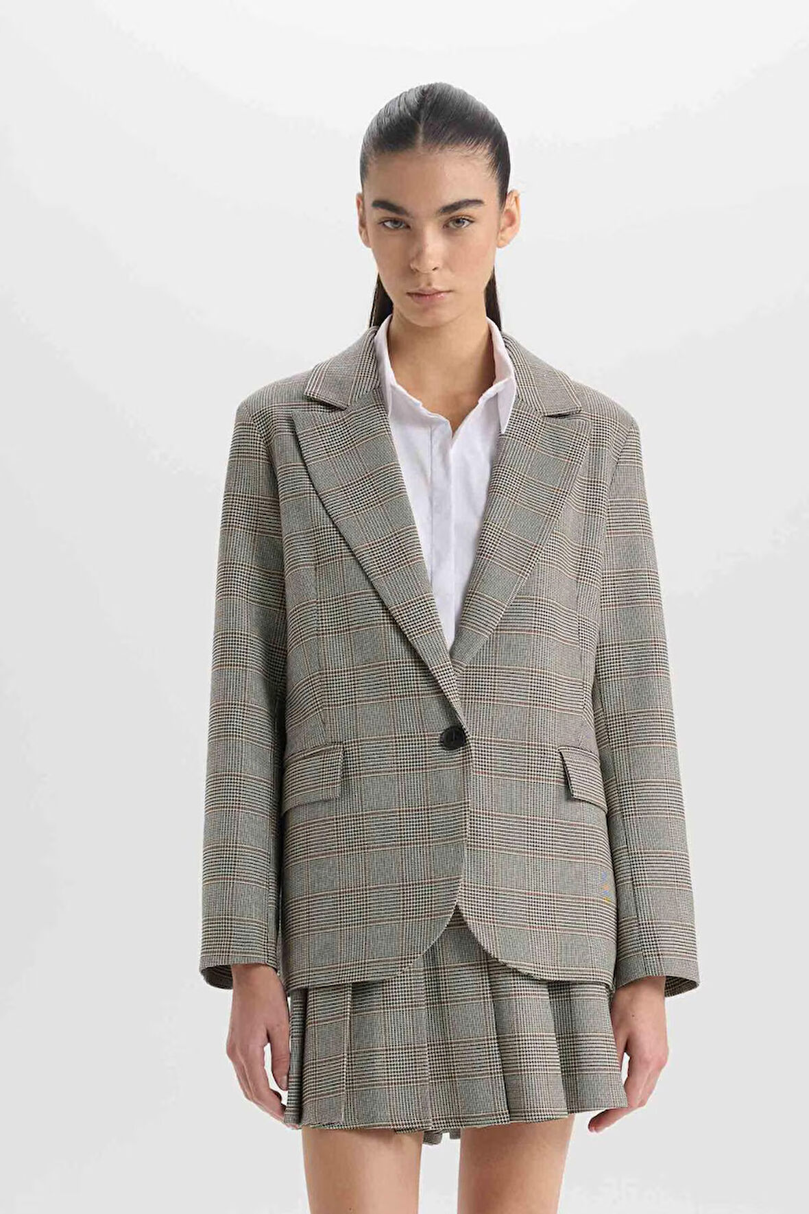 Oversize Geniş Kalıp Ceket Yaka Blazer Ceket