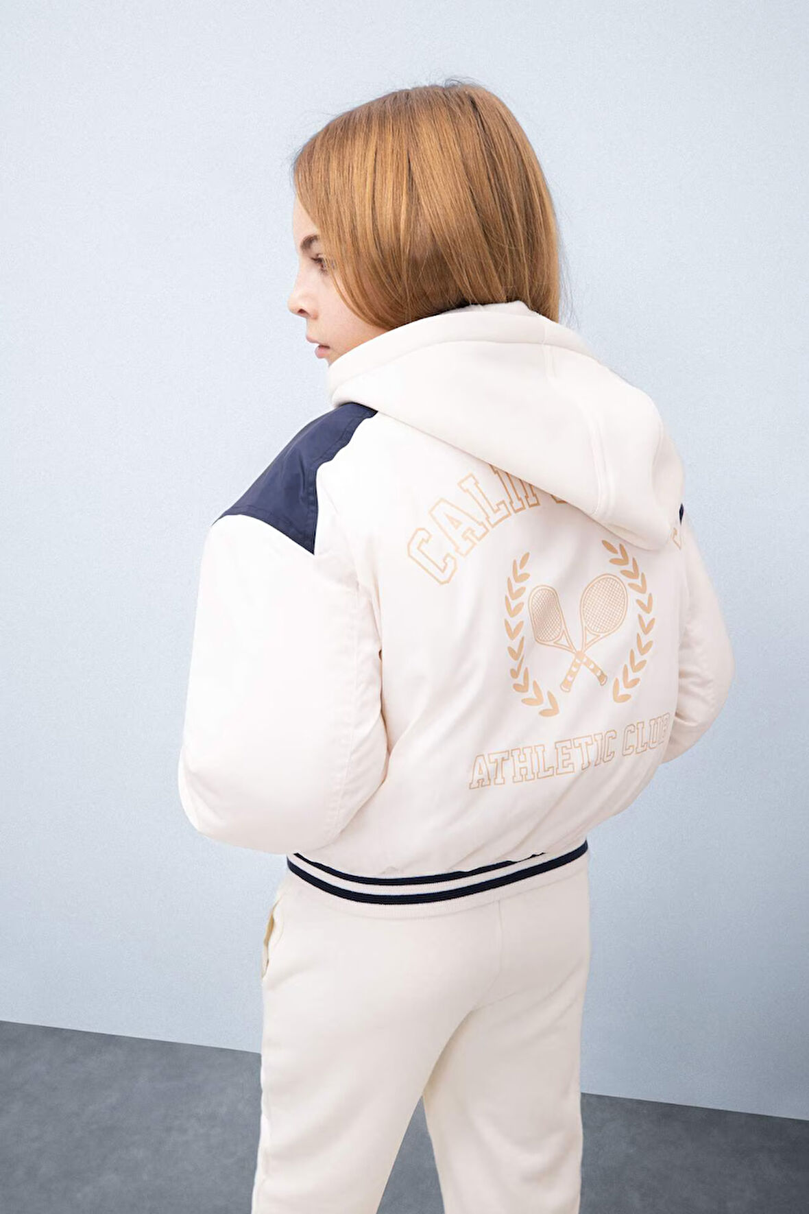 DeFacto Kız Çocuk Su İtici Şişme Bomber Mont Kapüşonlu Kolej Yaka Nakışlı Cepli D6933A825SPER237