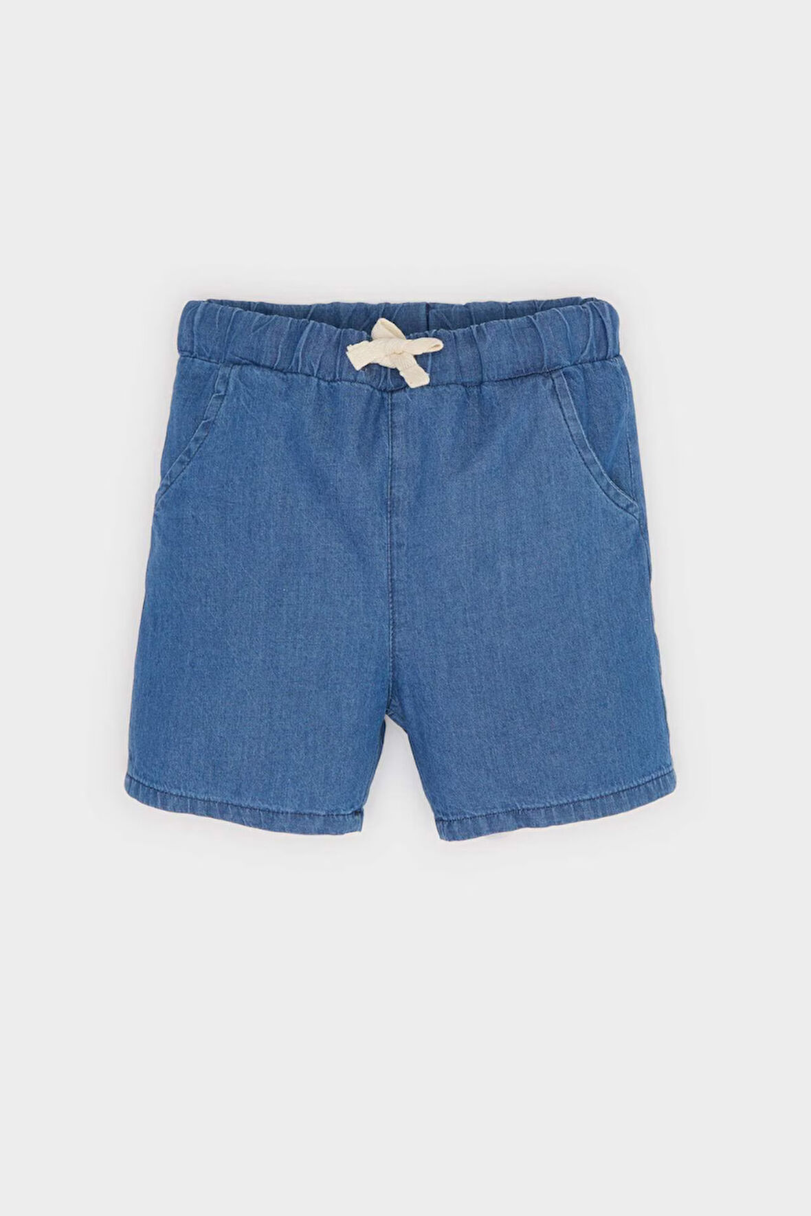 Erkek Bebek Beli Lastikli Jean Şort