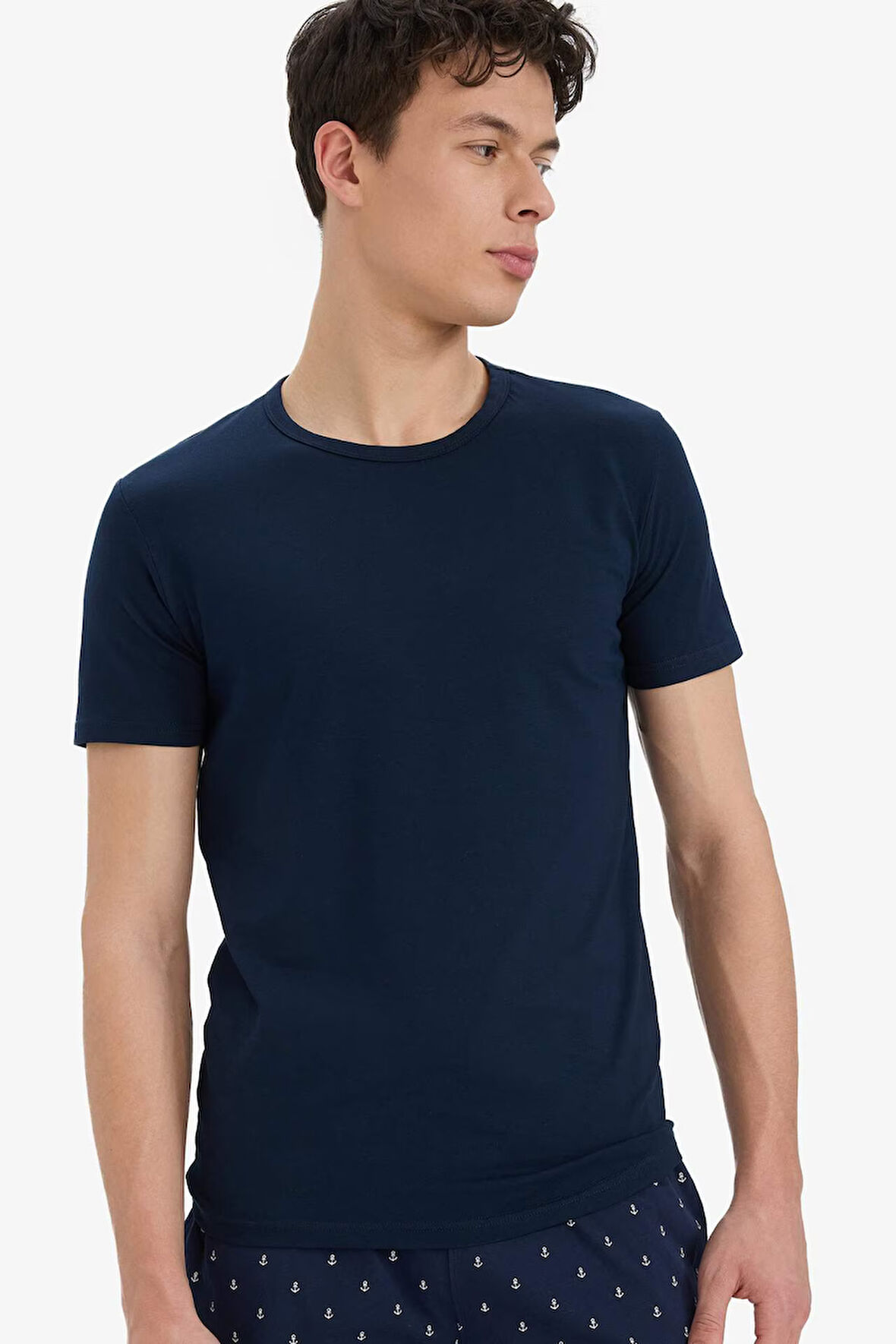 DeFacto Slim Fit Dar Kesim Bisiklet Yaka Üst L4885AZ25SPNV135