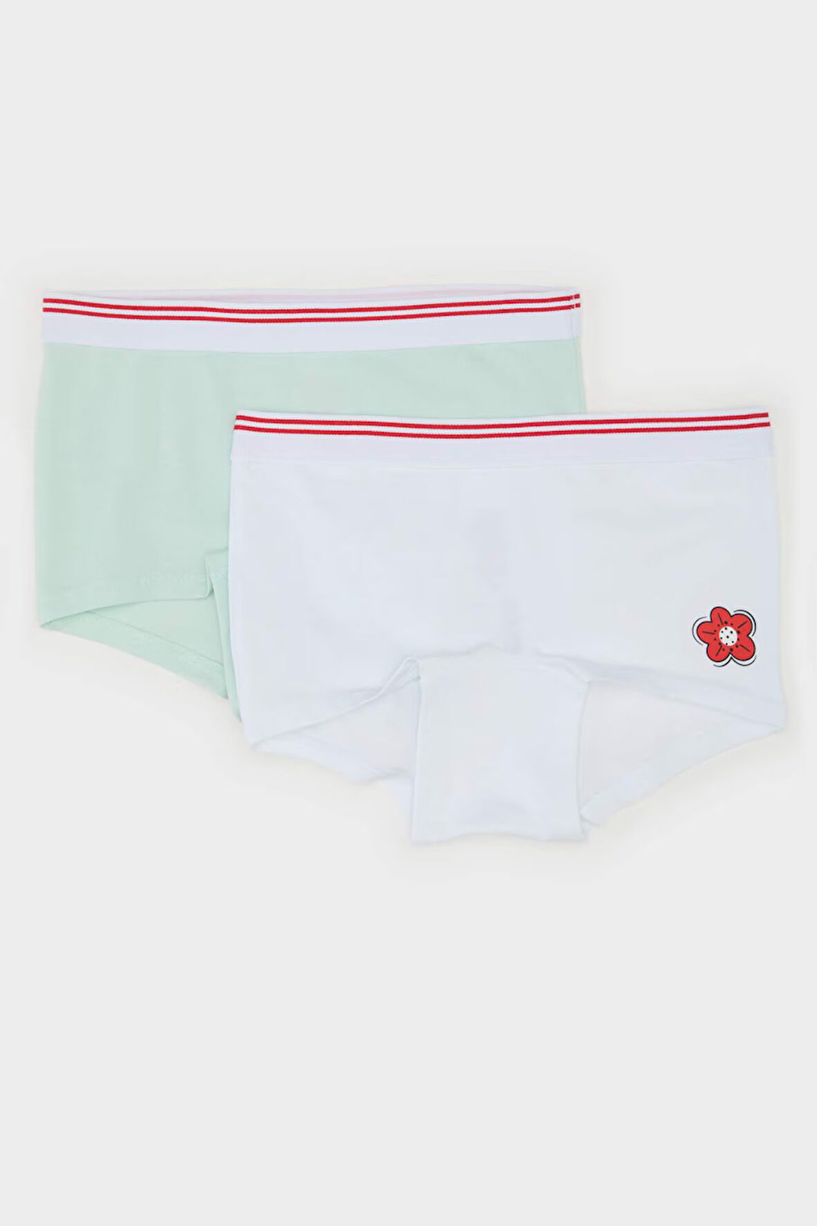 Kız Çocuk Çiçekli 2'li Boxer