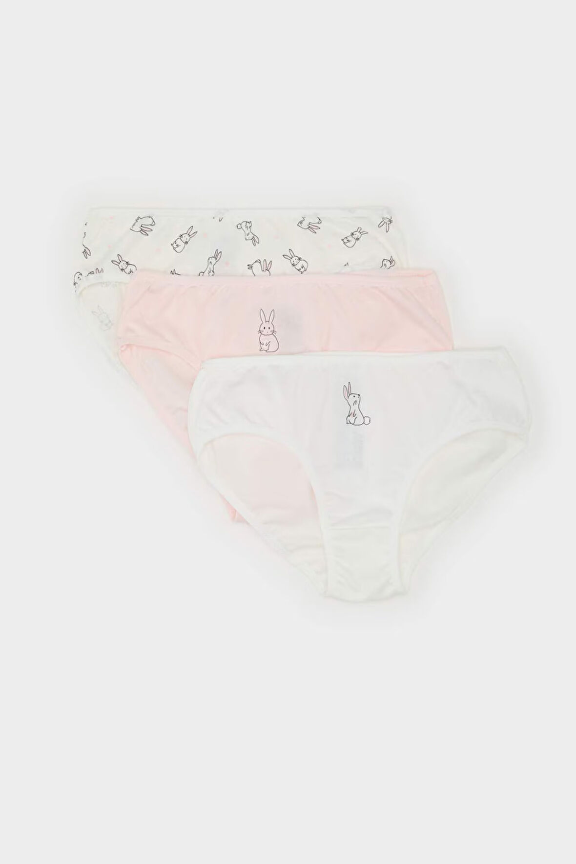 Kız Çocuk Desenli 3'lü Slip Külot