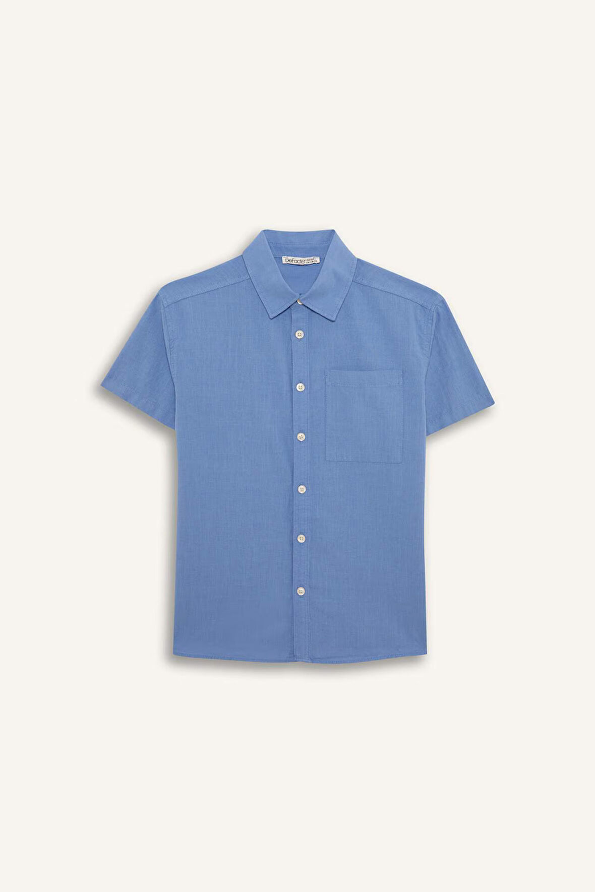 Erkek Çocuk Oversize Geniş Kalıp Polo Yaka Kısa Kollu Gömlek
