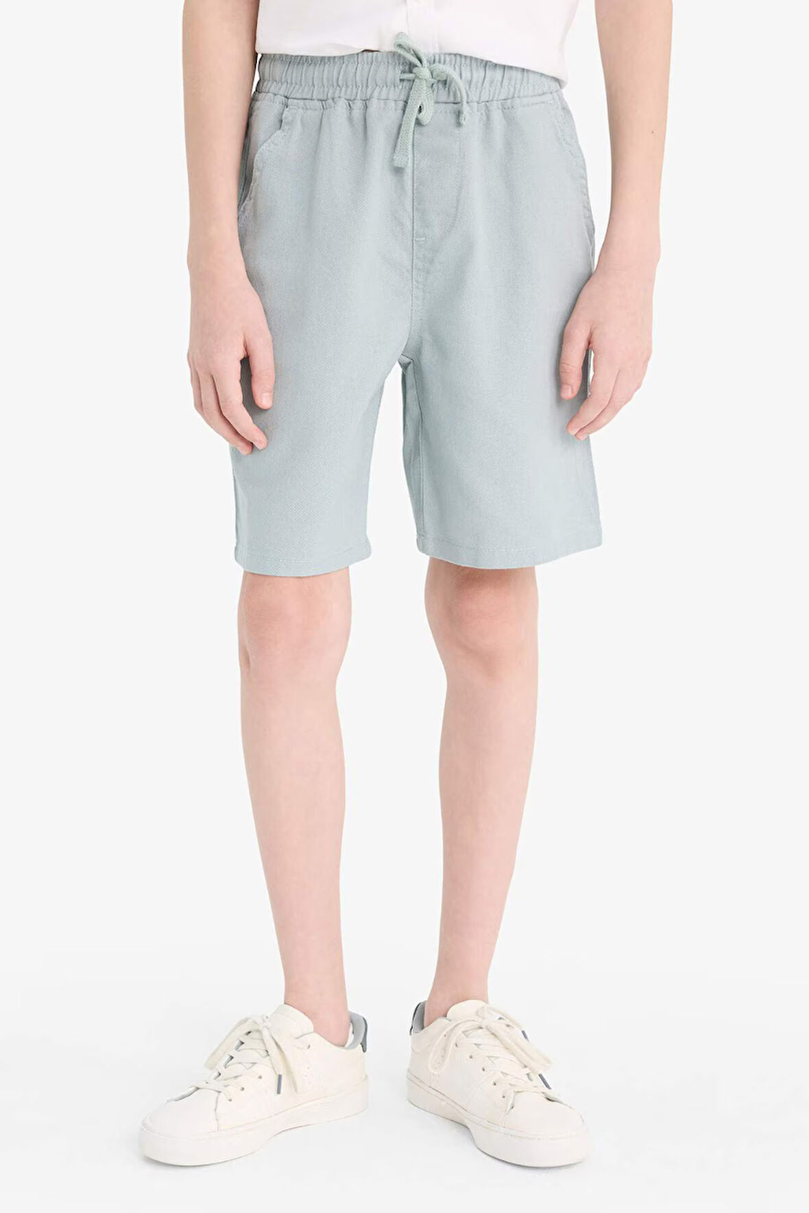 Erkek Çocuk Beli Lastikli Gabardin Şort