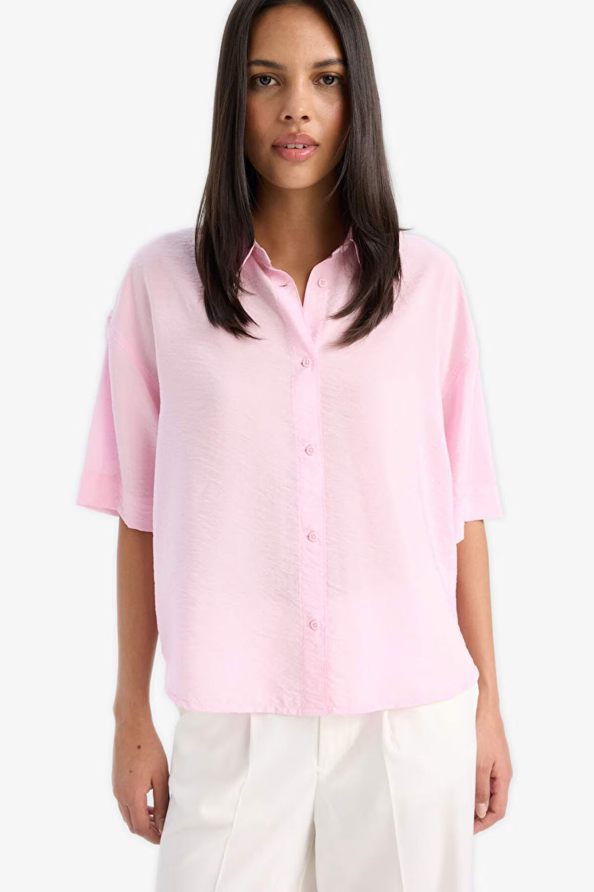 Oversize Geniş Kalıp Kısa Kollu Gömlek