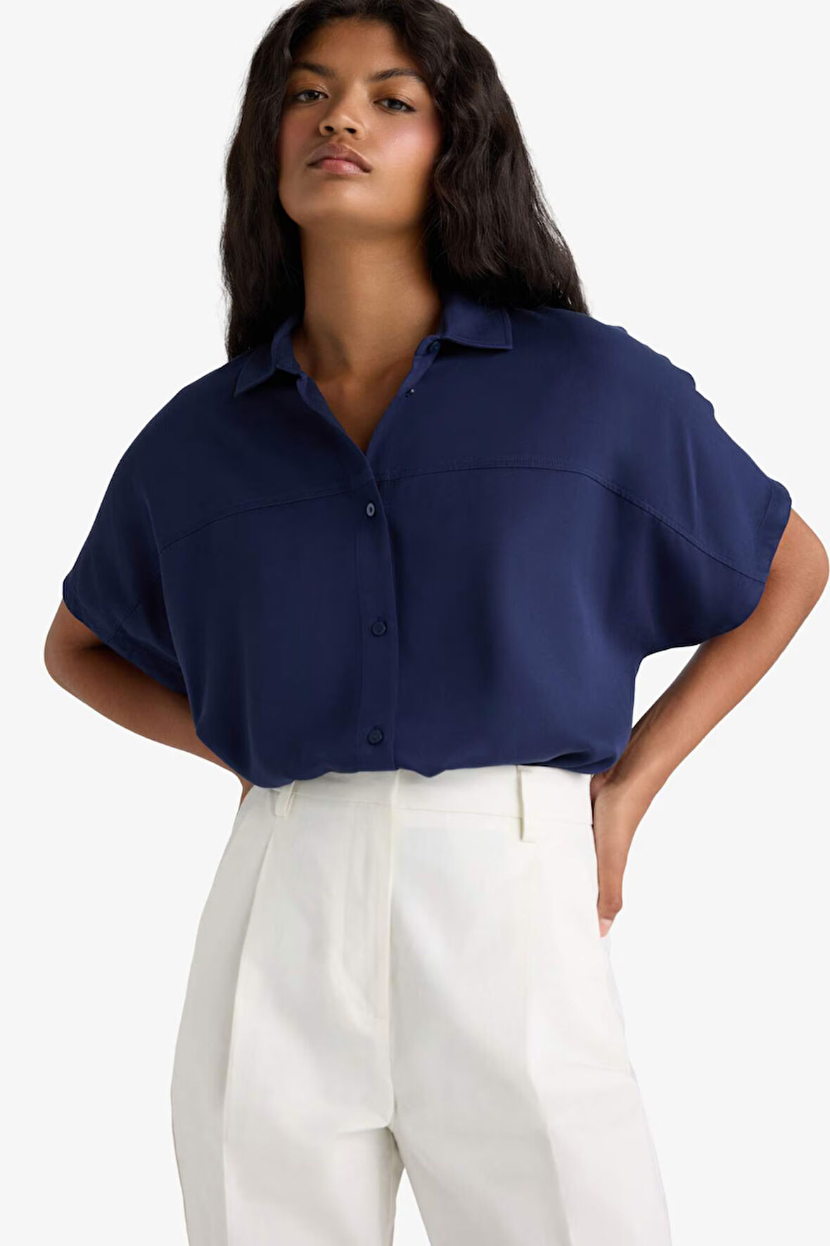 Boxy Fit Belmando Kısa Kollu Gömlek