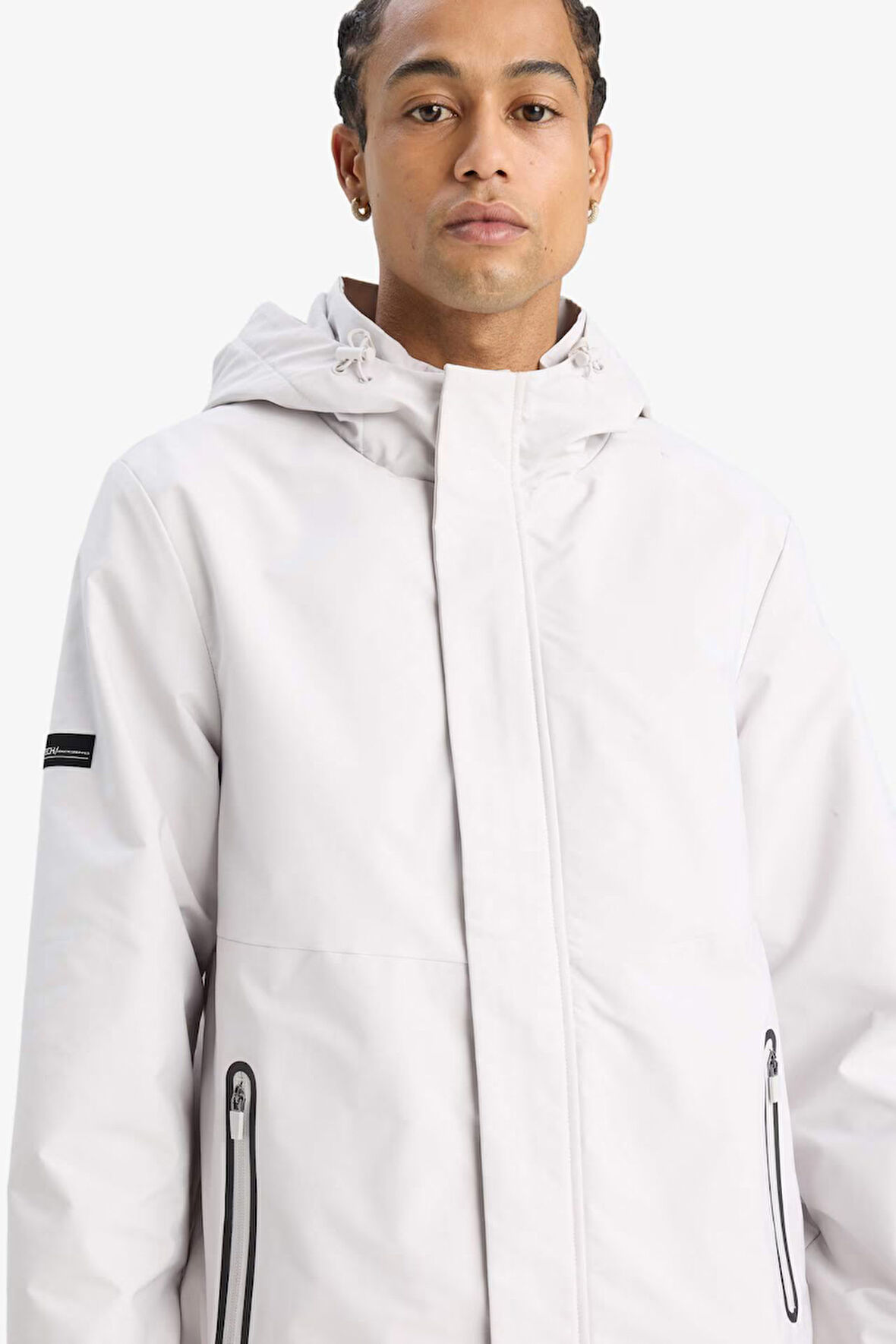 DeFactoFit Su İtici Regular Fit Kapüşonlu Fermuarlı Yağmurluk