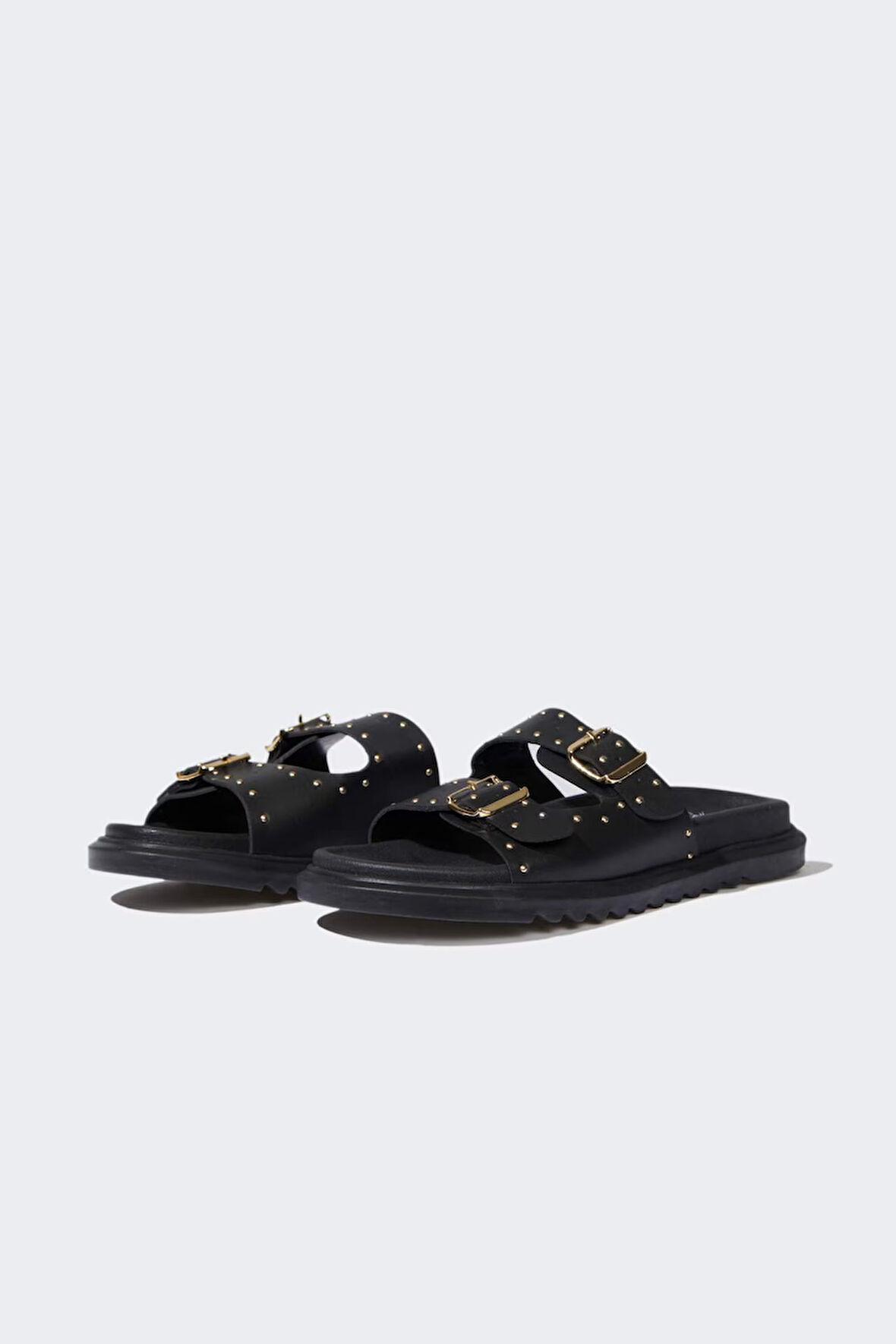 DeFacto Kadın Düz Taban Çift Bantlı Suni Deri Terlik E7112AX25SPBK23