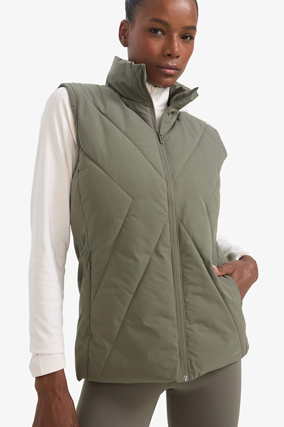 DeFactoFit Su İtici Slim Fit Dar Kesim Fermuarlı Sporcu Su Geçirmez Yelek