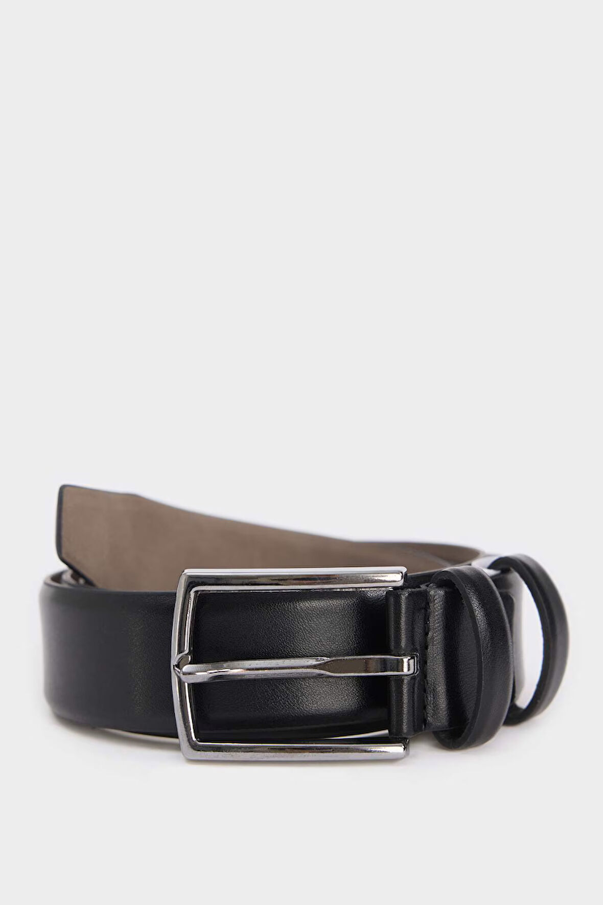 Erkek Dikdörtgen Toka Suni Deri Jean Kemeri