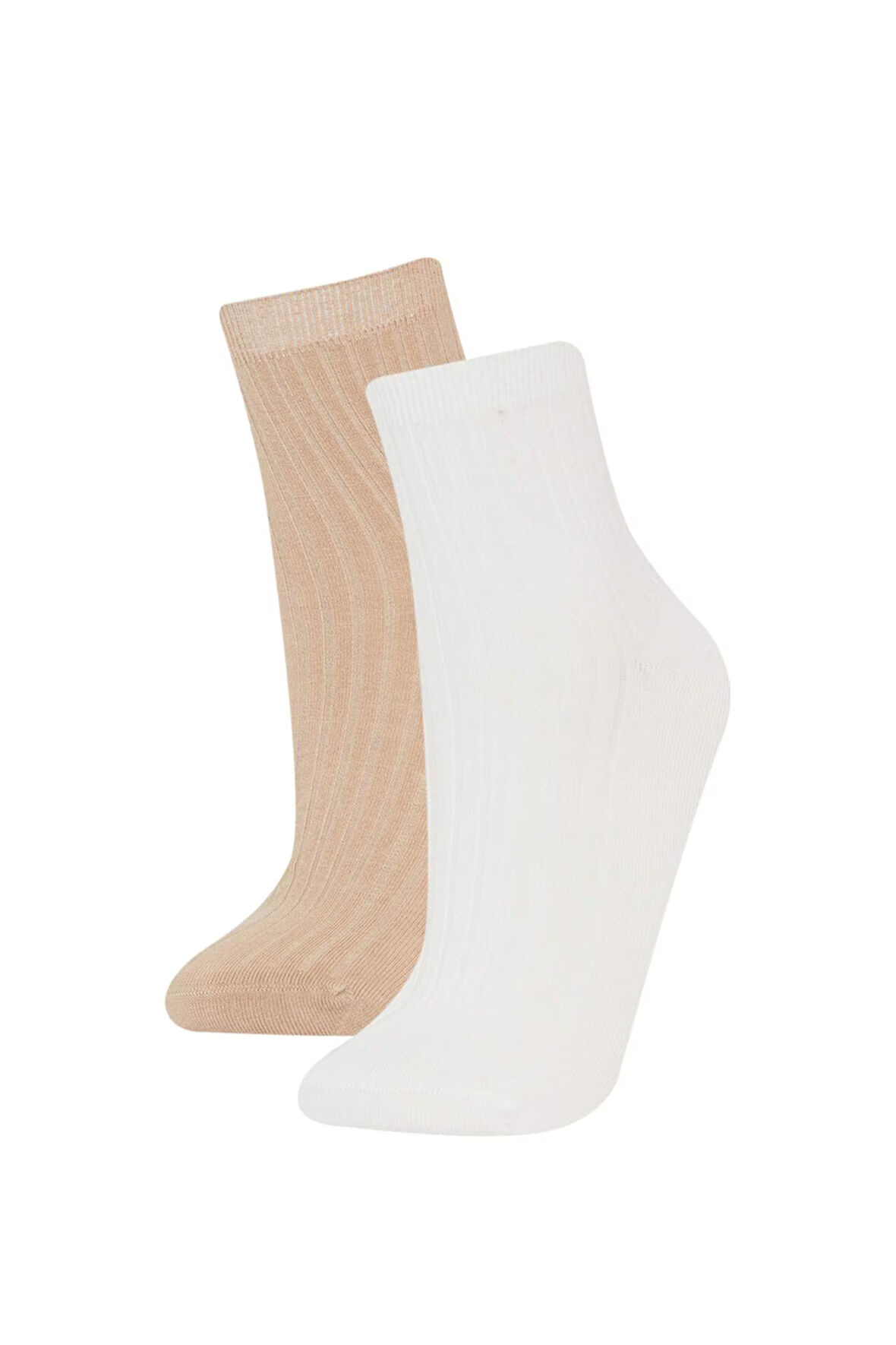 DeFacto Kadın Dikişsiz Rahat Lastikli Ultra Soft 2'li Bambu Premium Soket Çorap E8640AXNSKR1