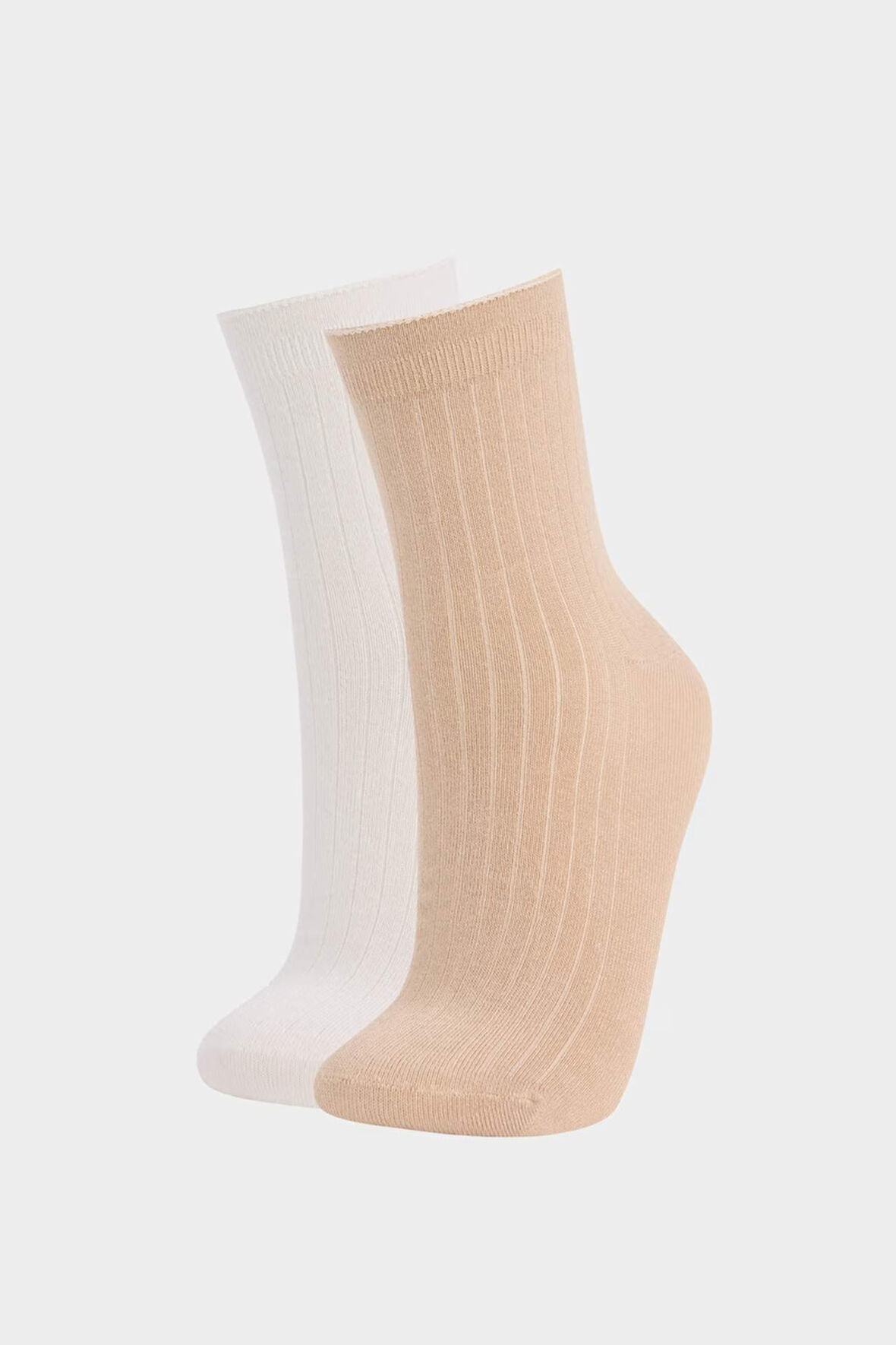 DeFacto Kadın Dikişsiz Rahat Lastikli Ultra Soft 2'li Bambu Premium Soket Çorap E8668AXNSKR1