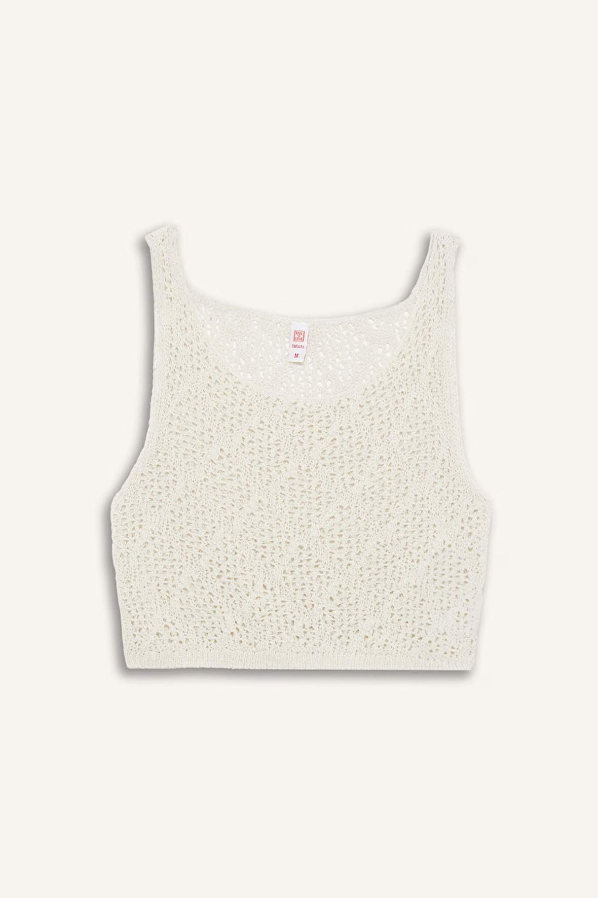 DeFacto Yuvarlak Yaka Crop Kolsuz Triko Beyaz Plaj Üstü-Fall in Love B6887AX25SPER103