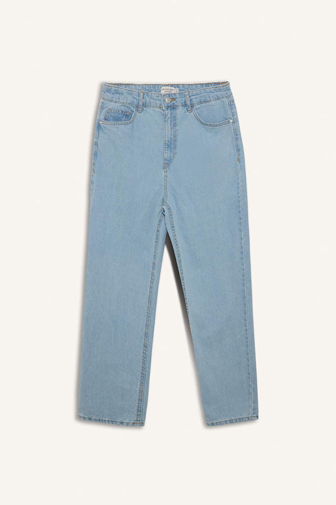 DeFacto %100 Pamuk 90's Slim Fit Dar Kalıp Yüksek Bel Dar Paça Jean Pantolon D6685AX25SPNM39